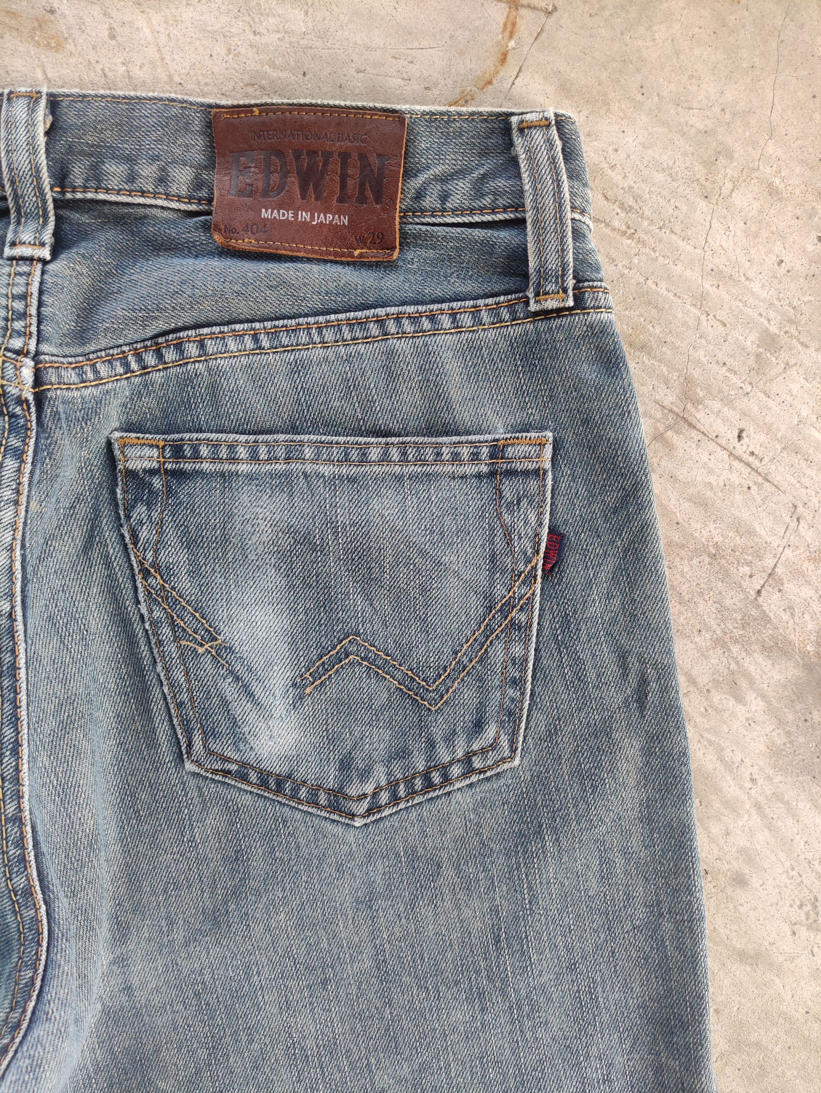 Edwin Vintage Edwin 404 Japan Jean Distressed Faded Denim Size US 32 / EU 48 - 11 Thumbnail