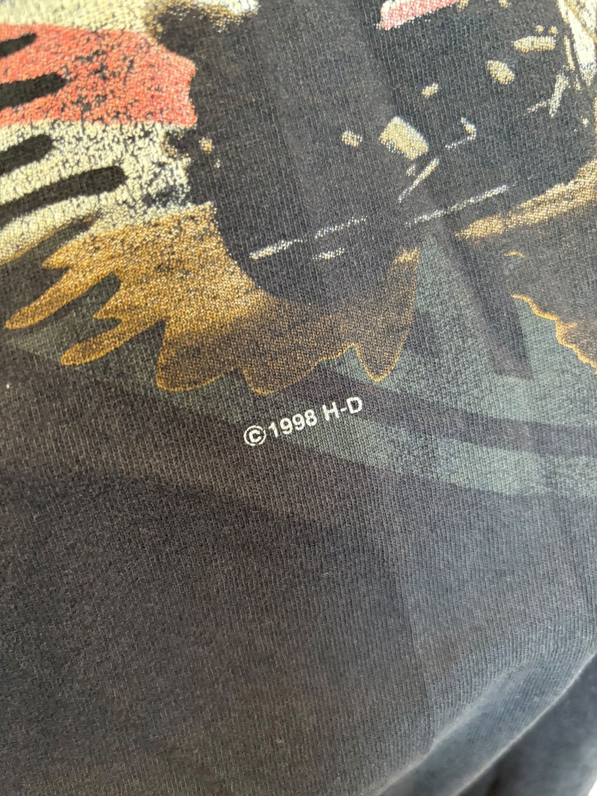 Harley Davidson × Vintage Vintage 1998 London, England Harley Davidson T-Shirt Size US XXL / EU 58 / 5 - 4 Thumbnail
