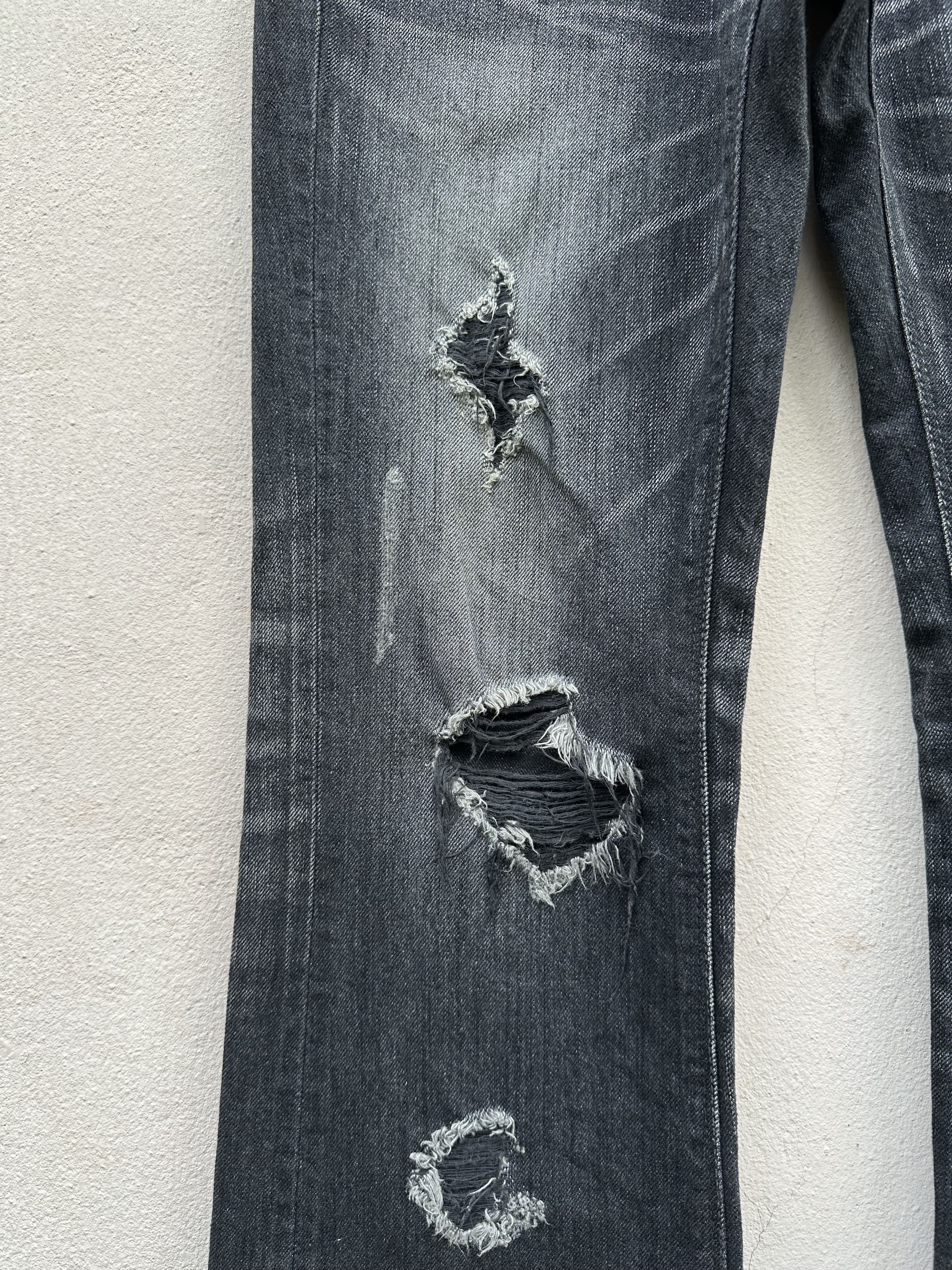 Murder License Japanese Brand Murder License Flare Rips Denim Jeans Size US 33 - 7 Thumbnail