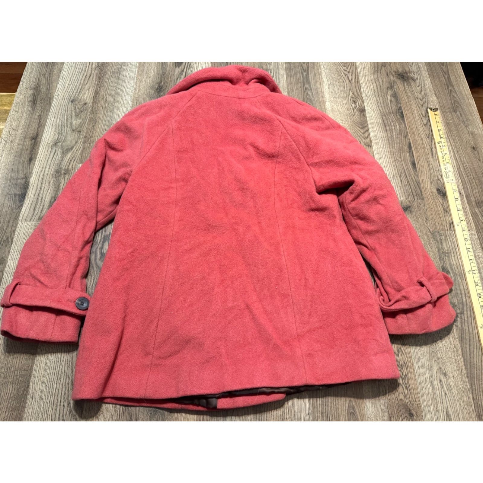 Talbots Talbots Womens Coat, Pea Coat, 100% Wool, Red, Button Up, Size 10, Regular, Dry Clean Only, Vintage No Size L / US 10 / IT 46 - 2 Thumbnail