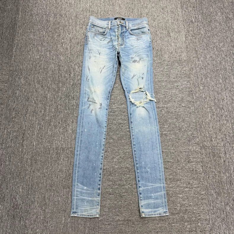 Amiri Amiri Ink Vintage Destroyed Denim Pants Size US 30 / EU 46 - 1 Thumbnail