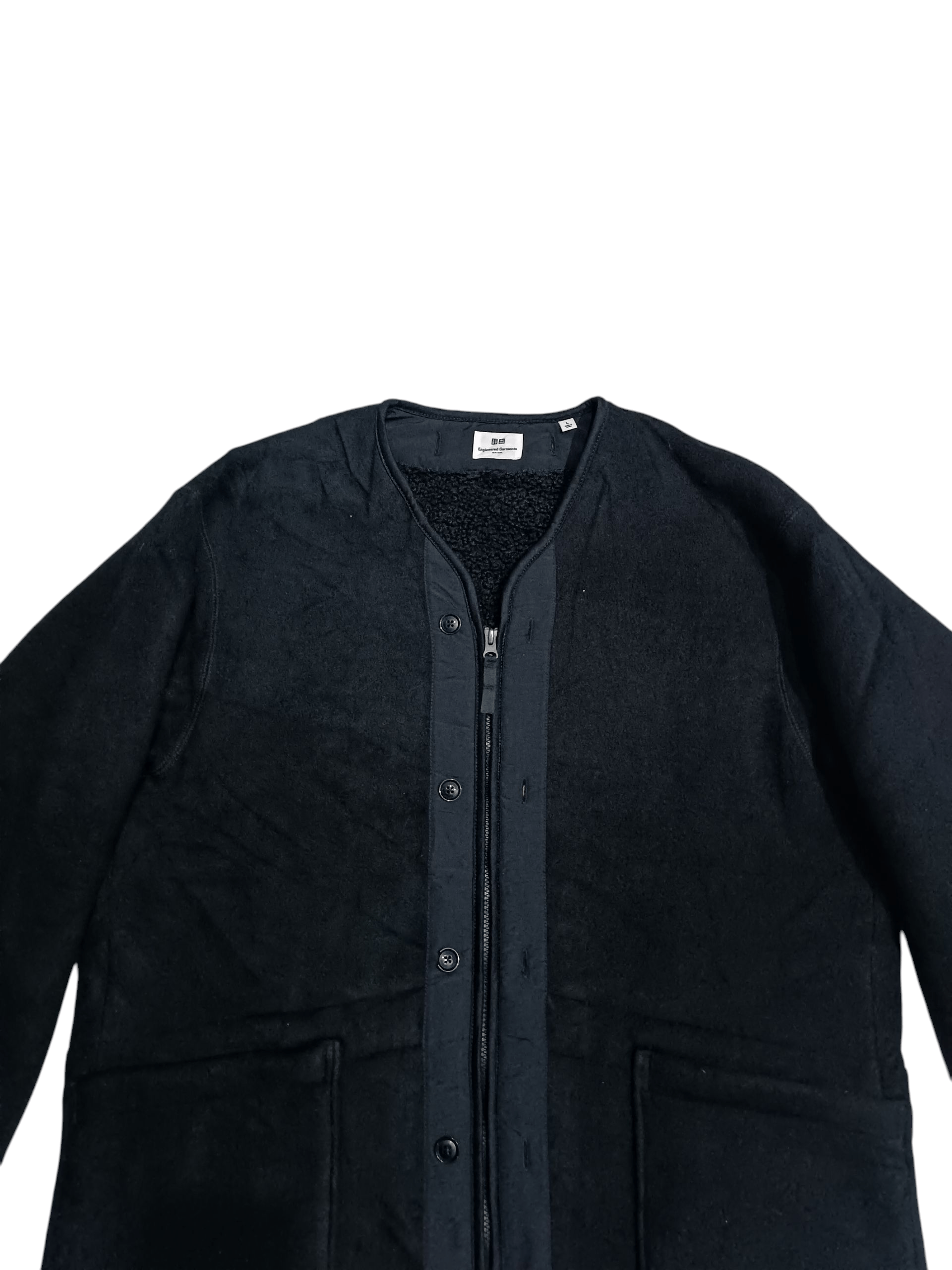 Engineered Garments Engineered Garment X Uniqlo Fleece Collarless Coat Size US L / EU 52-54 / 3 - 2 Thumbnail