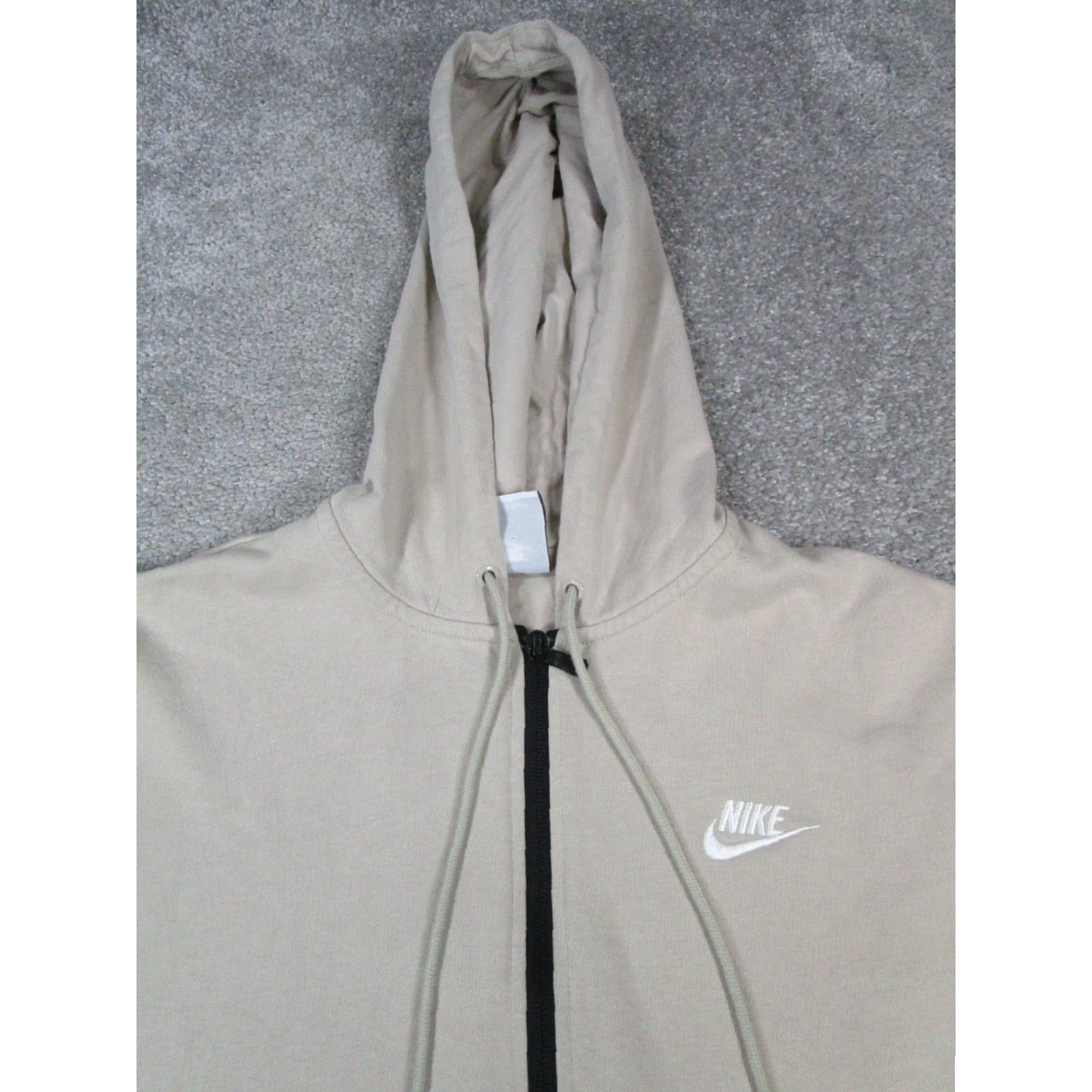 Nike Nike Tech Fleece Hoodie Womens Large Beige Cotton Full Zip Fleece Hoodie Size L / US 10 / IT 46 - 2 Thumbnail