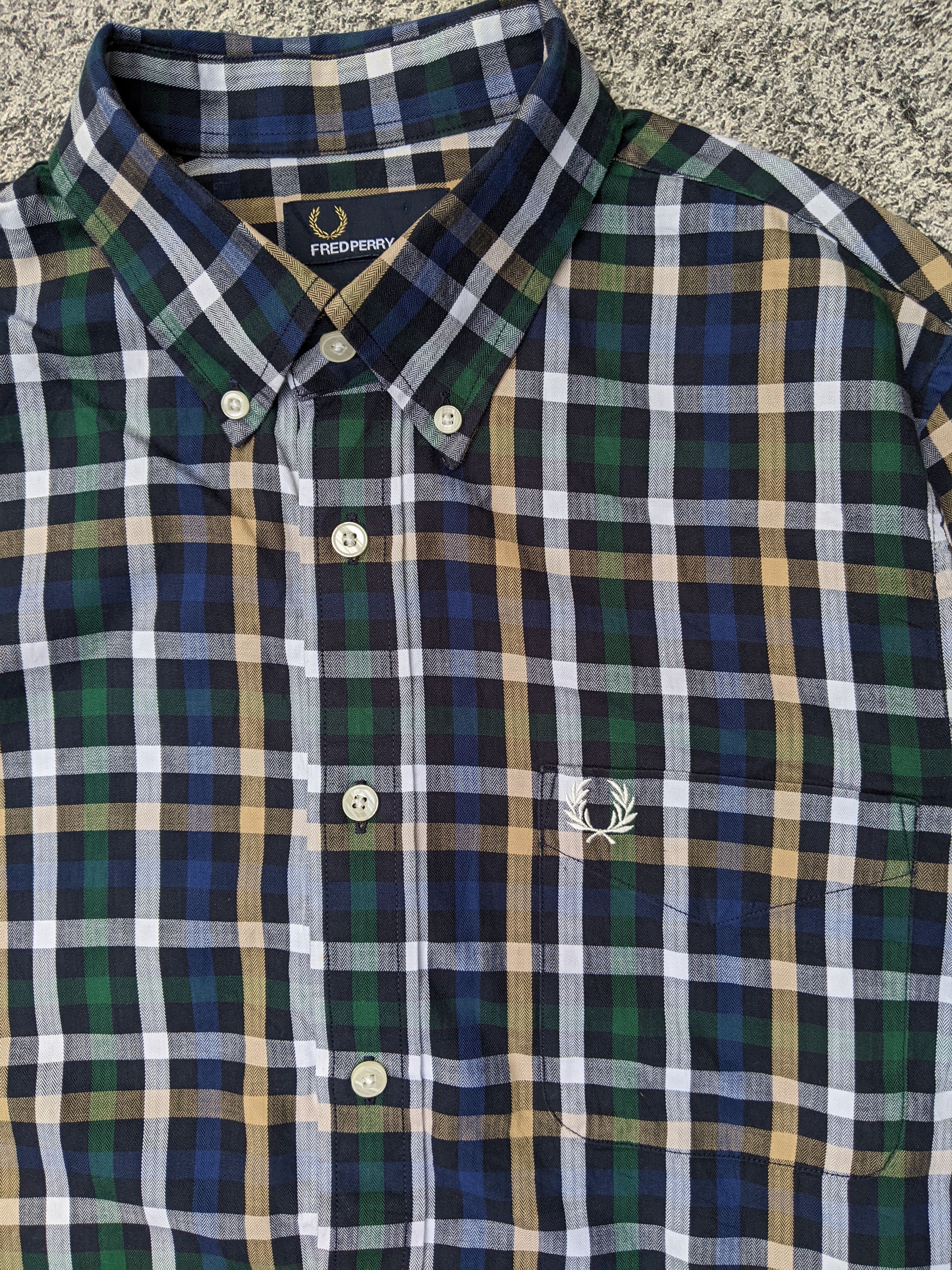 Fred Perry Fred Perry Check Button Down Classic Shirt Size US M / EU 48-50 / 2 - 2 Thumbnail