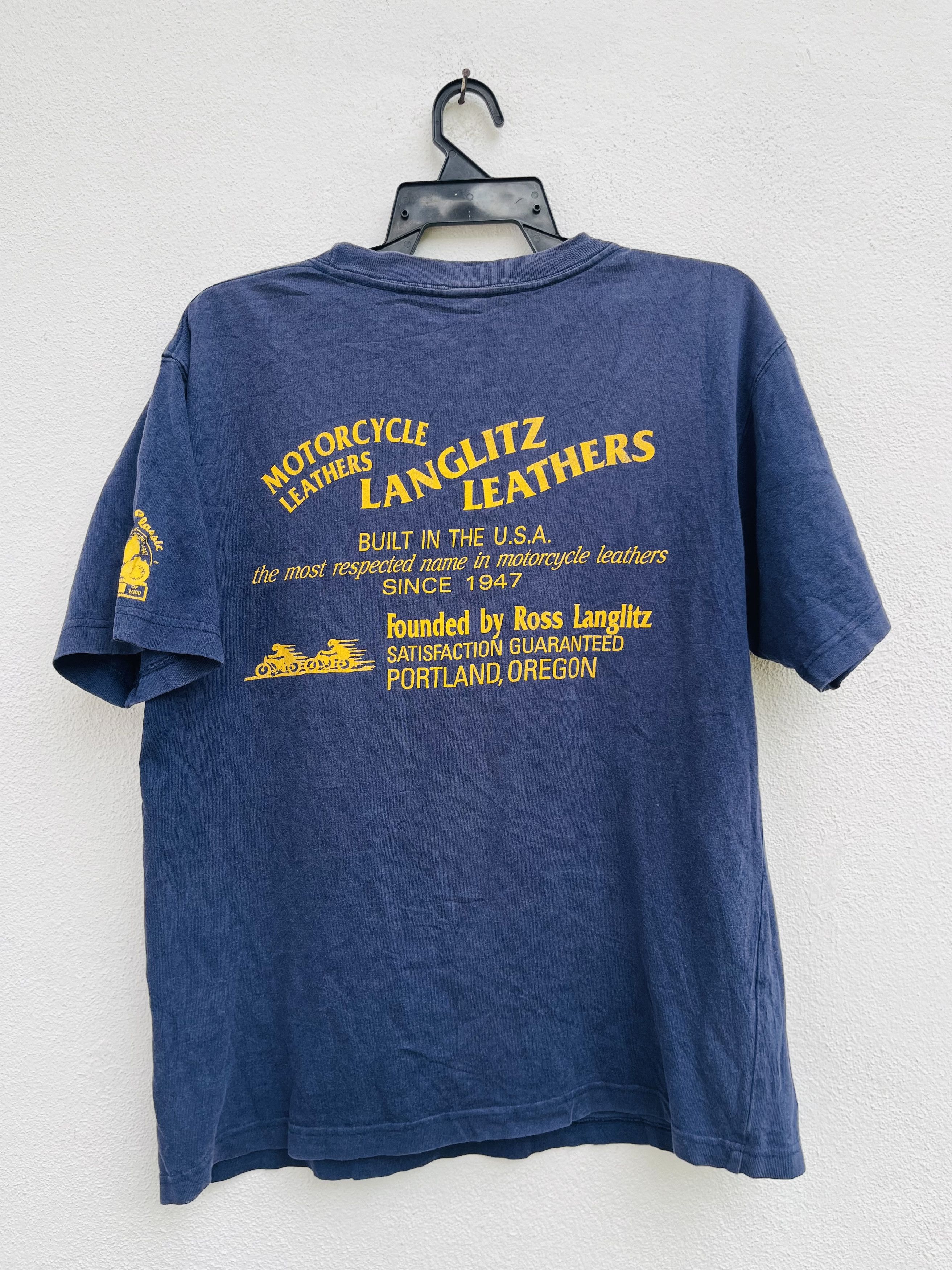 Japanese Brand Vintage Langlitz Leathers Motorcycles Designer Fashion Style Size US L / EU 52-54 / 3 - 2 Thumbnail