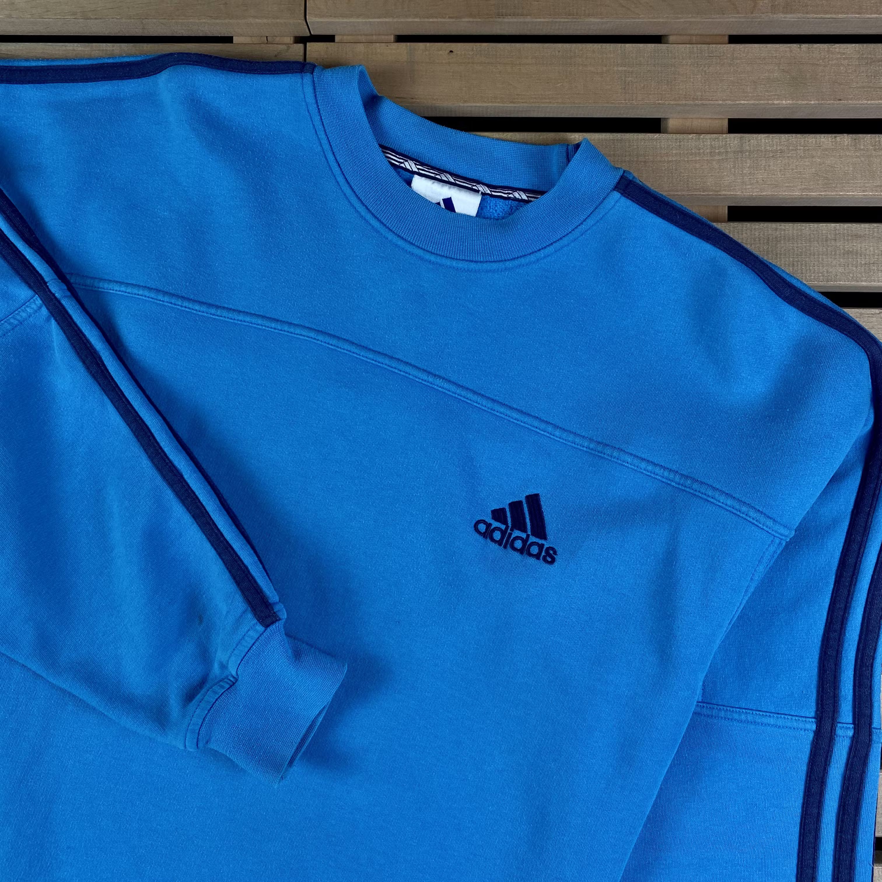 Adidas × Vintage Mens Sweatshirt Adidas Vintage Size S Blue Size US S / EU 44-46 / 1 - 2 Thumbnail