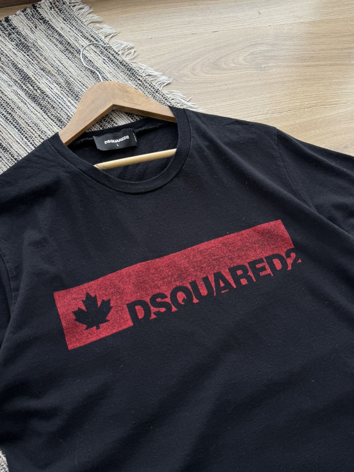 Dsquared2 DSQUARED2 VINTAGE CLASSIC LOGO BLACK T SHIRT SIZE L Size US L / EU 52-54 / 3 - 6 Thumbnail