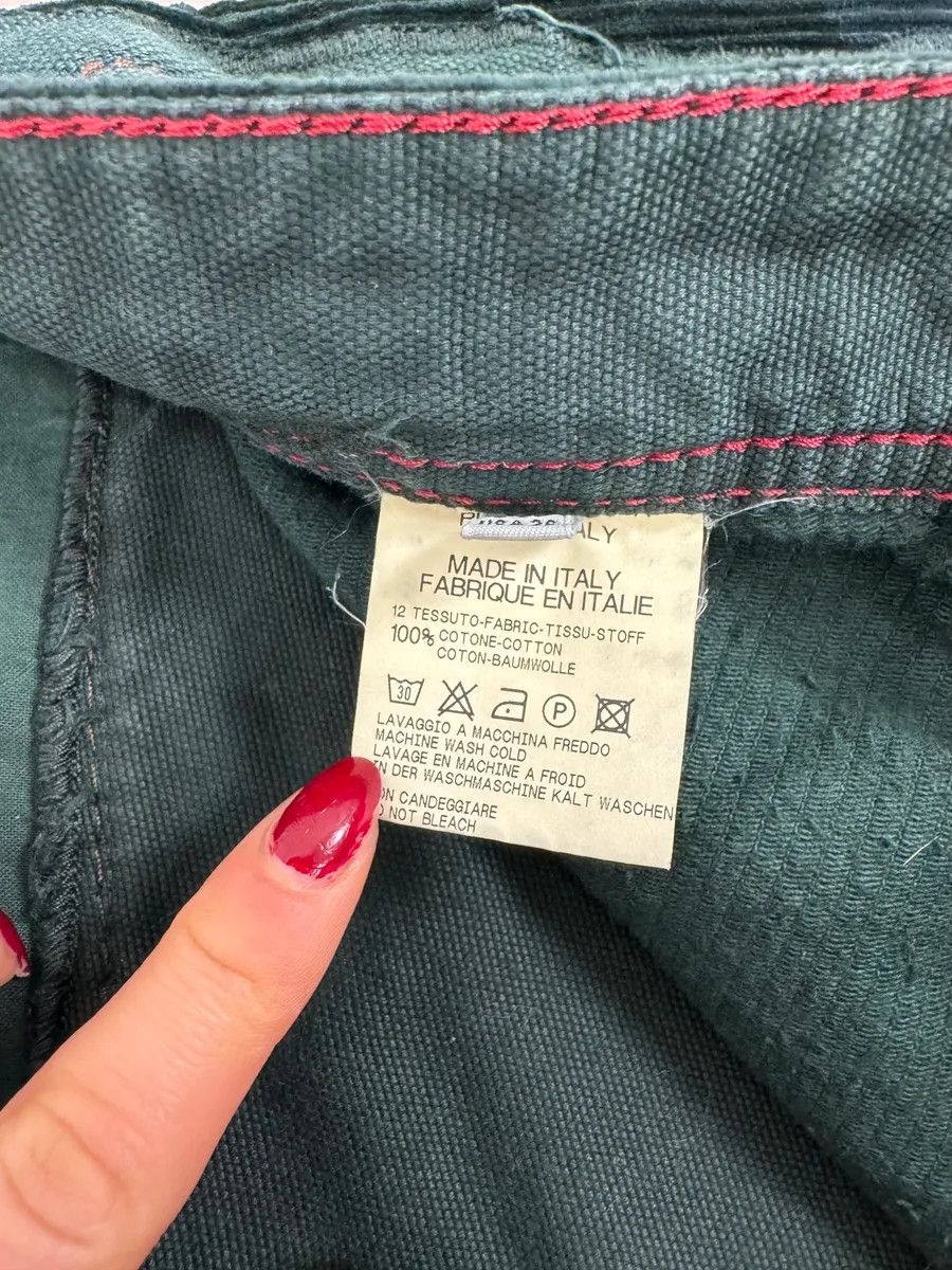 Marithe + Francois Girbaud 2000s Marithé + François Girbaud Dark Green Abstract Pants Size US 33 - 12 Thumbnail