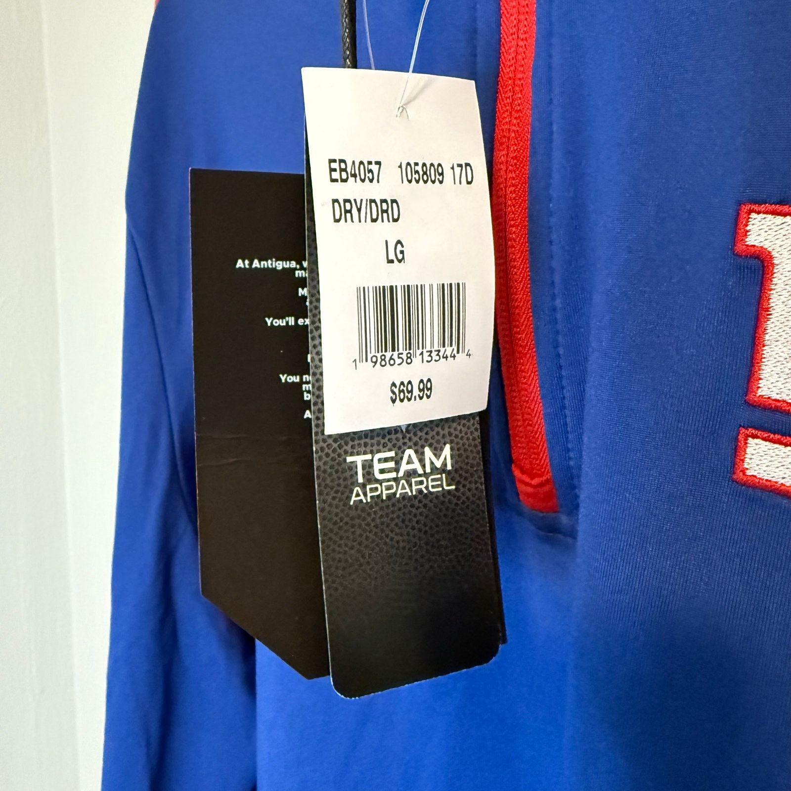 Antigua New York Giants Antigua NFL Quarter Zip Sweater Size L NWT Size US L / EU 52-54 / 3 - 5 Thumbnail