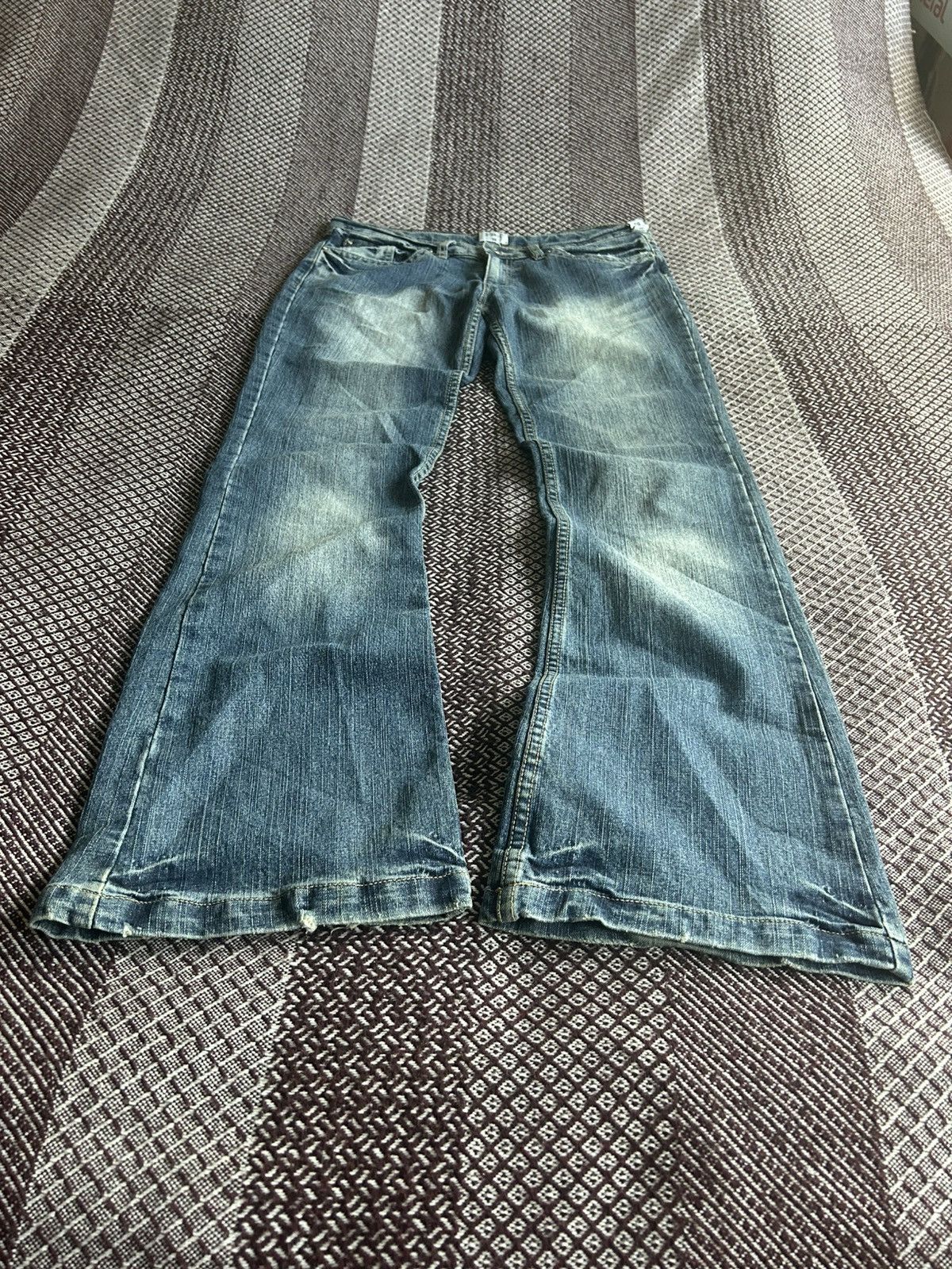 Japanese Brand Vintage X-Mail Japanese Style Faded Jeans Flared Size 38 Y2K Size 28" / US 6 / IT 42 - 3 Thumbnail
