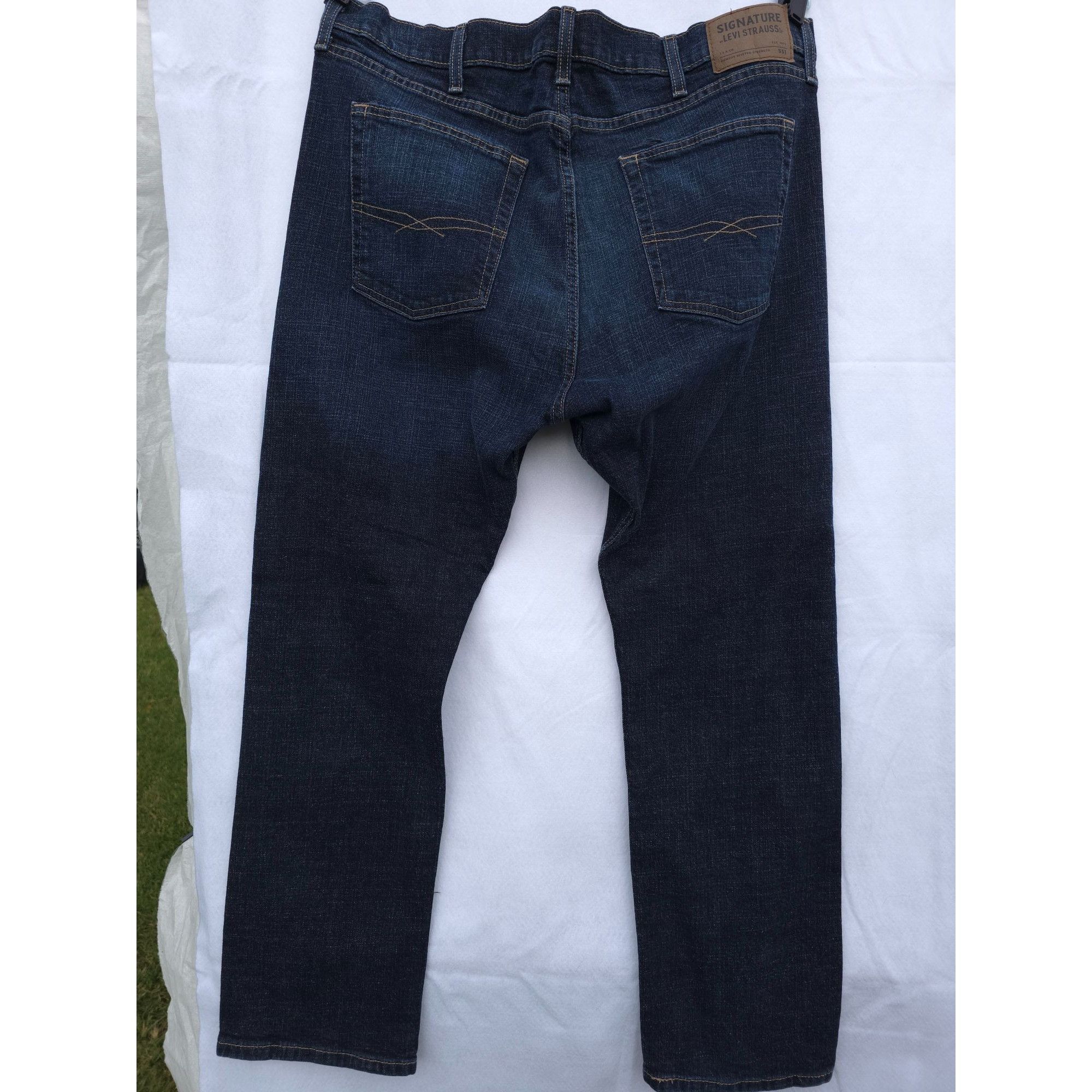 Levi's Levi Strauss & Co Signature S51 Straight Denim Jeans W40 L30 Size US 40 / EU 56 - 6 Thumbnail