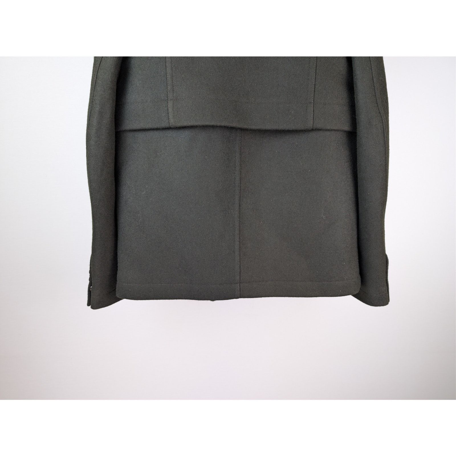 Bottega Veneta o1rshd1 Short Wool Felt Coat in Military Dark Green / Kale Size US M / EU 48-50 / 2 - 15 Thumbnail