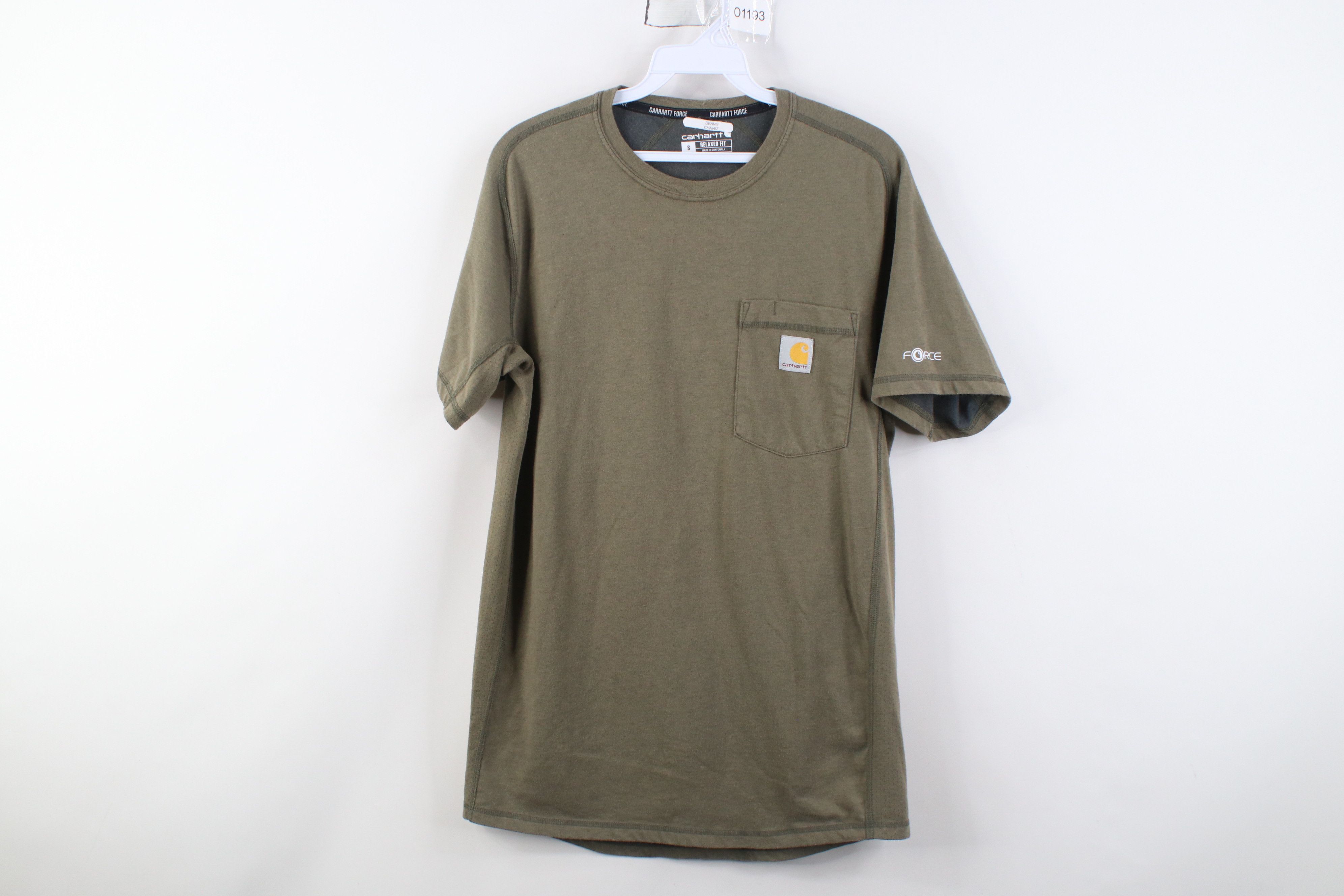 Carhartt Y2K Carhartt Force Fit Thermal Knit Pocket T-Shirt Green Size US S / EU 44-46 / 1 - 1 Thumbnail
