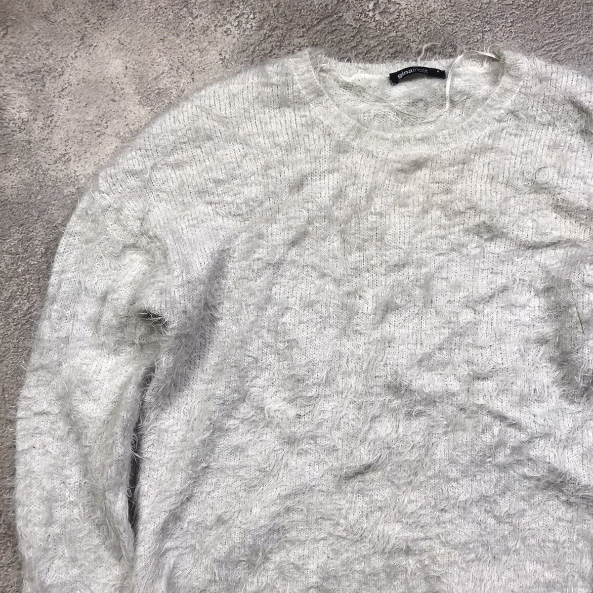 Vintage Vintage 90s Oversized Mohair Knit Sweater Grunge Y2K Logo M Size M / US 6-8 / IT 42-44 - 2 Thumbnail
