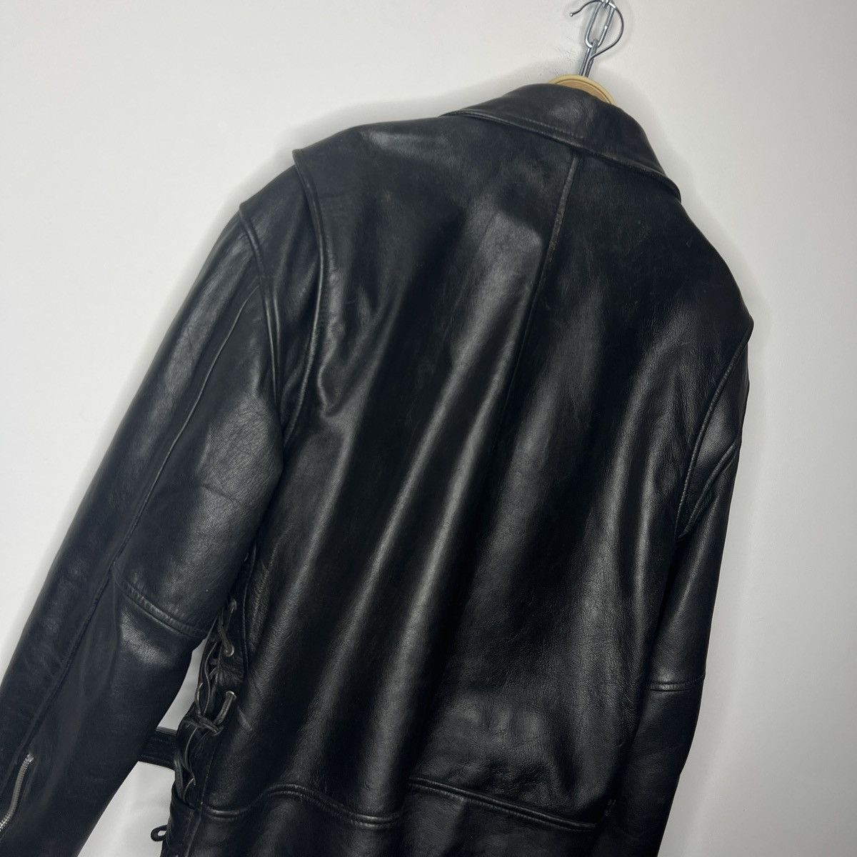 Harley Davidson × Vintage Vintage Rare Belt Y2K Moto Racing Leather Jacket Ramones 90s Size US XL / EU 56 / 4 - 11 Thumbnail