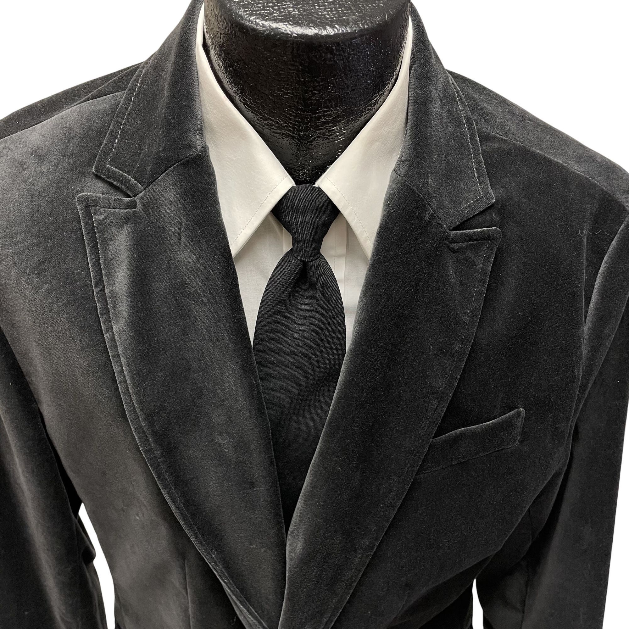 Cole Haan Kenneth Cole Reaction Charcoal Tux Sport Coat VELVET Tux Size 42R - 2 Thumbnail