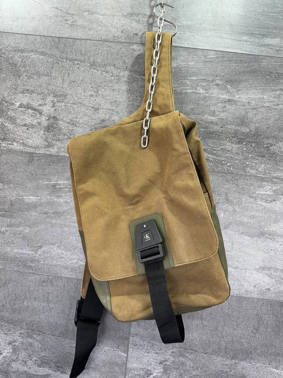 Calvin Klein Canvas Shoulder Backpack Calvin Klein Vintage Rare Y2K Drill Size ONE SIZE - 1 Thumbnail
