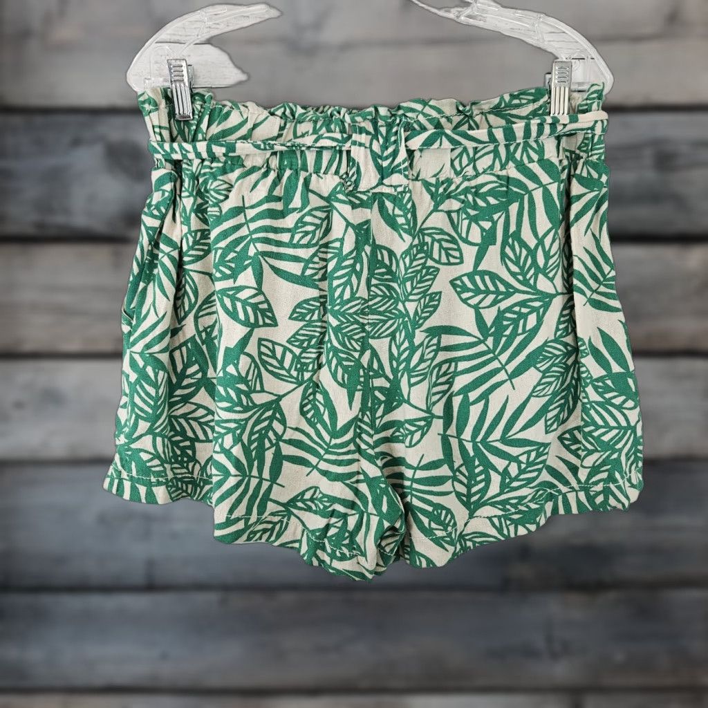 Vintage Cali 1850 Womens Shorts XL Green Linen Blend Belted Pockets High Rise Size 40" / US 18 - 1 Thumbnail