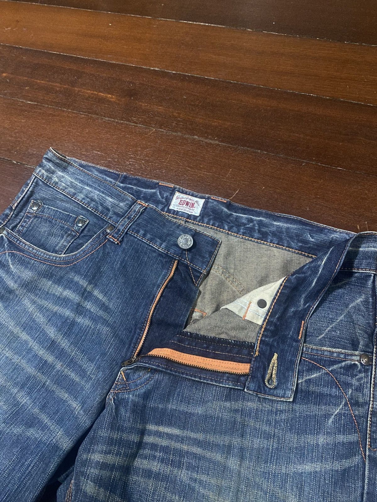 If Six Was Nine Japanese Edwin Exclusive Flared Distressed Jeans wide leg Size US 39 - 9 Thumbnail