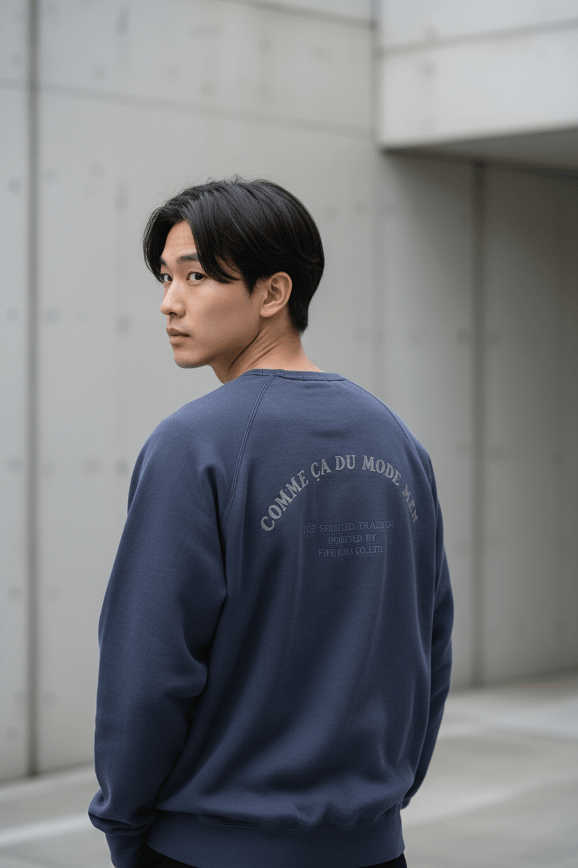 Japanese Brand COMME CA DU MODE MEN Spell Out Embroidery Logo Sweatshirts Size US M / EU 48-50 / 2 - 1 Thumbnail