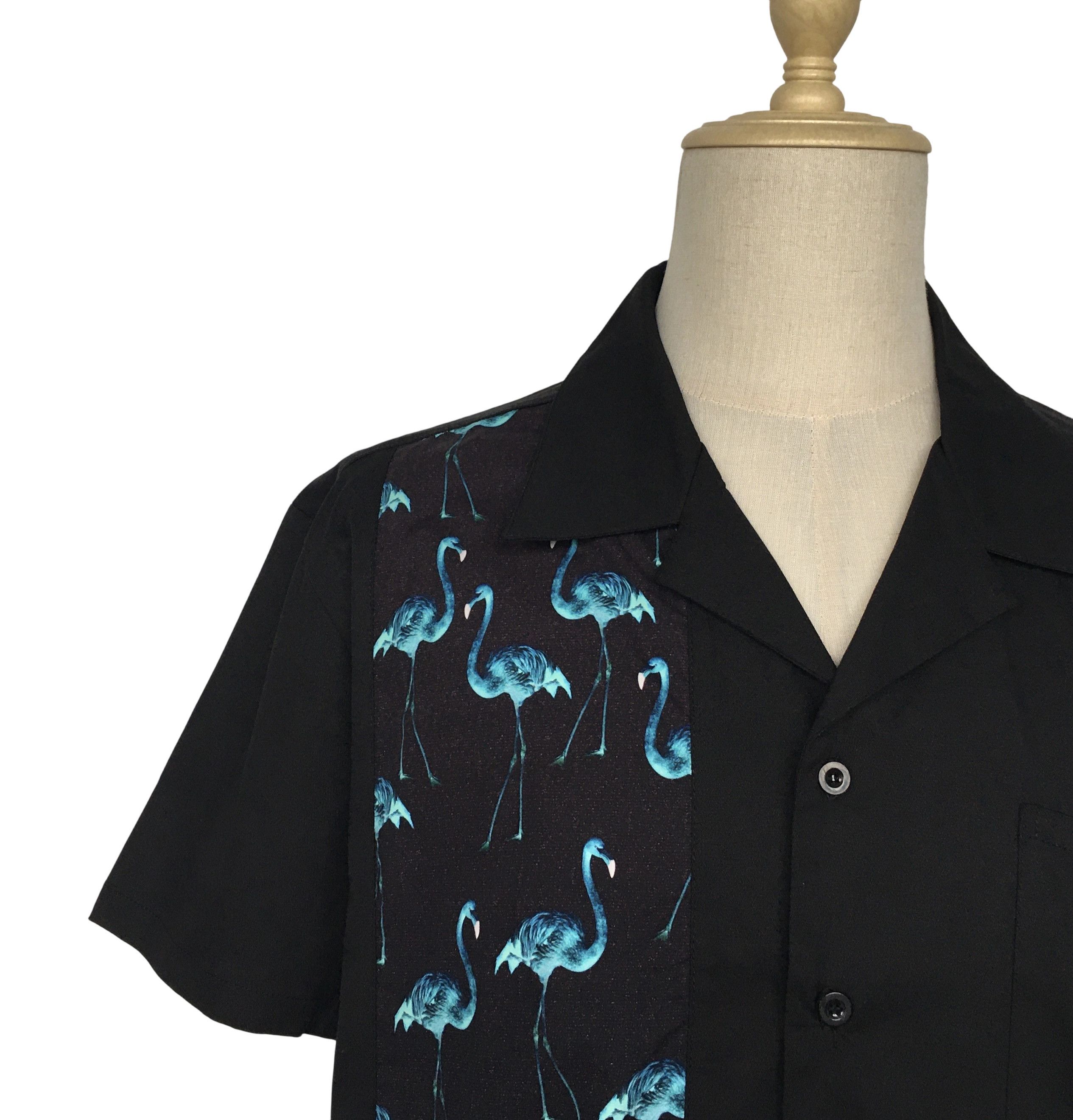 Other Black Casual Bowling Shirts Flamingo Panel Vintage Style Size US XXL / EU 58 / 5 - 4 Thumbnail