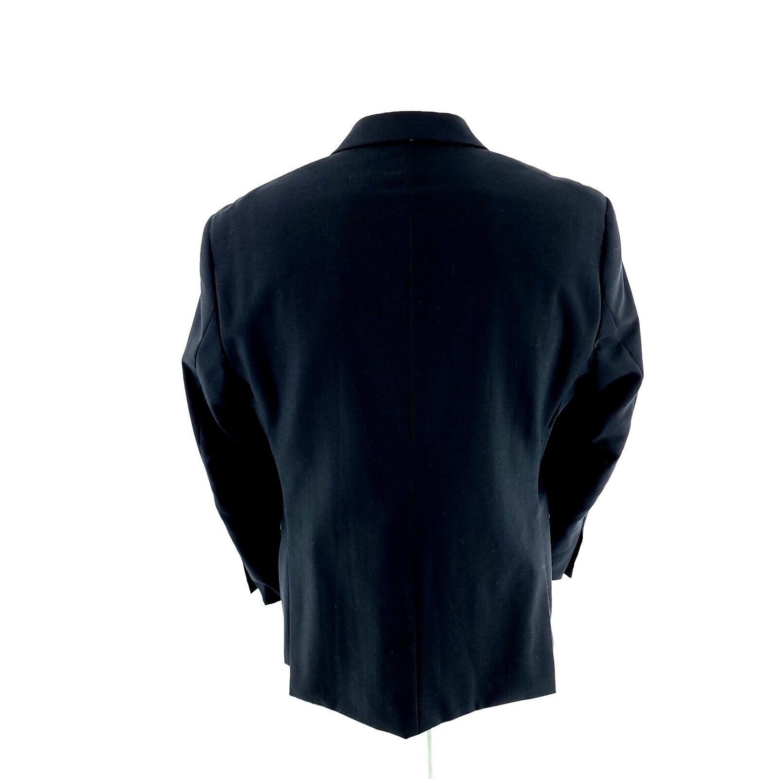 Pronto Uomo Pronto Uomo Est 1971 Wool Polyester 2 Button Blue Blazer 40S Size 40S - 6 Thumbnail