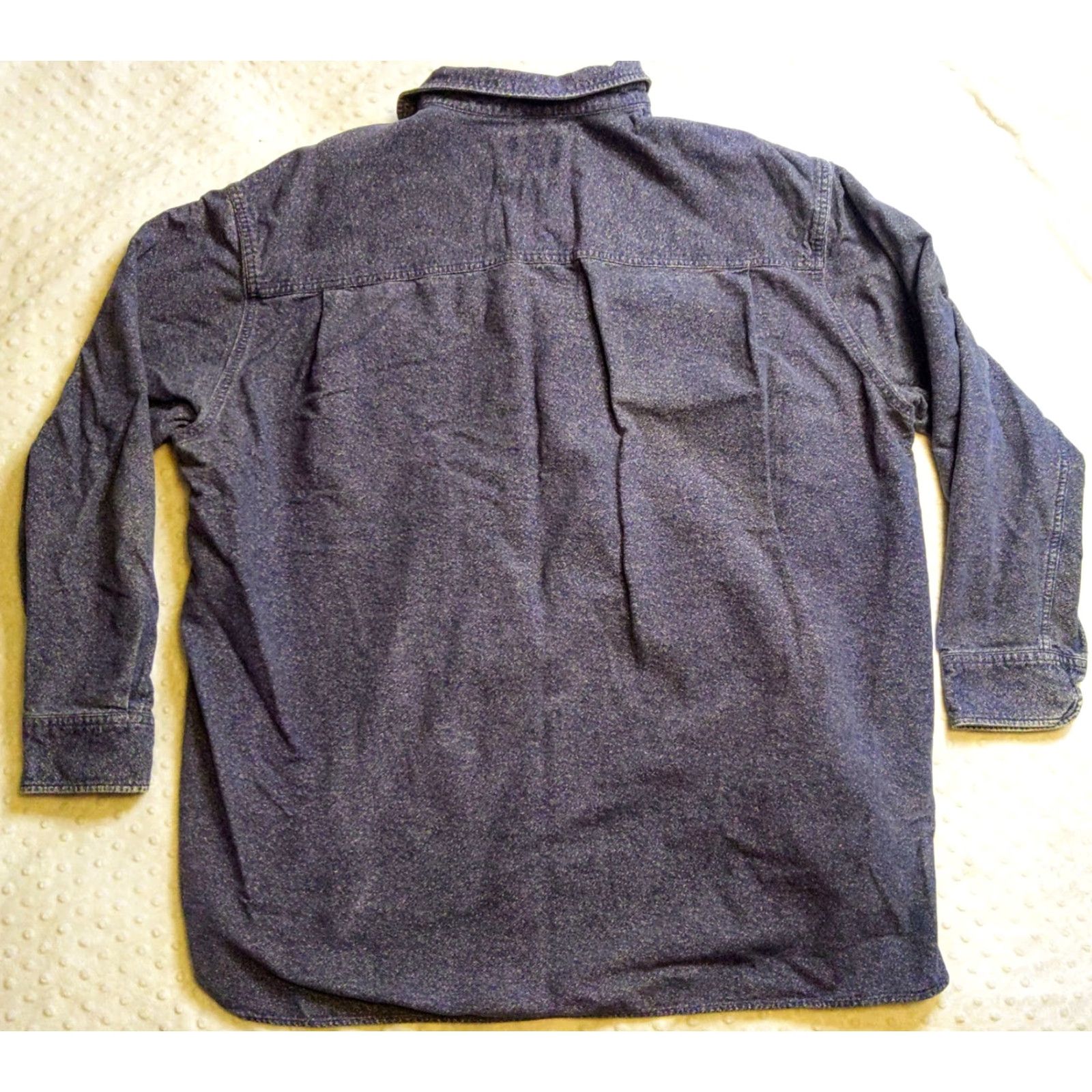 Vintage Cabela's Shirt Mens 3XL Tall Long Sleeve Button Front Pockets Heavy Navy Blue Size US XXL / EU 58 / 5 - 6 Thumbnail