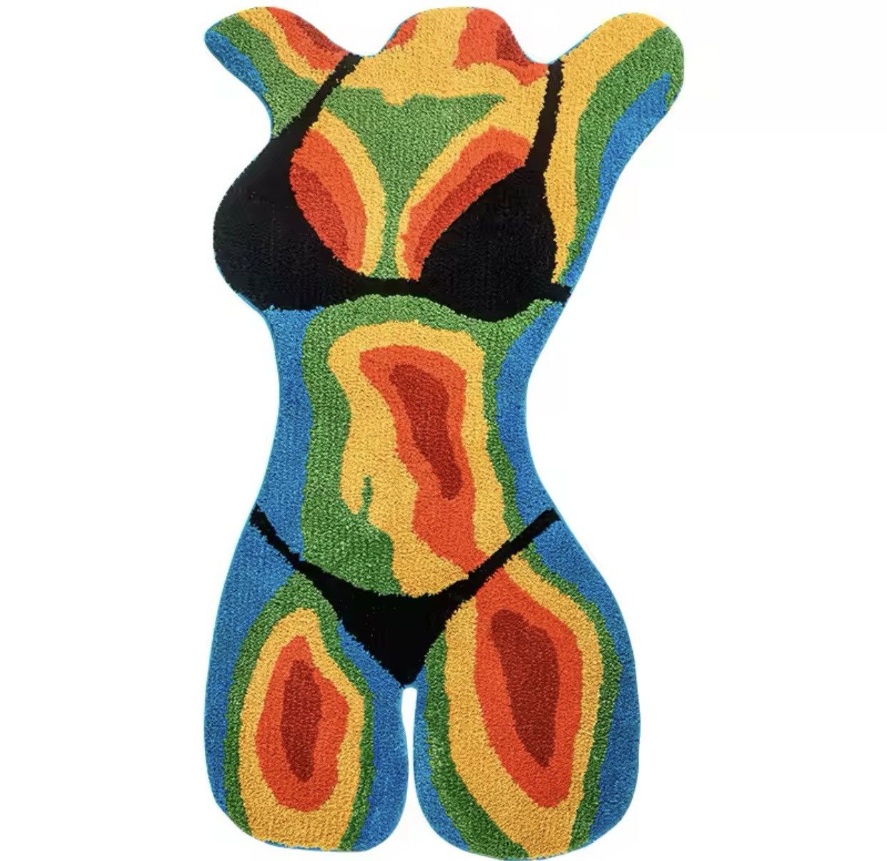 Japanese Brand Female Body Shape Rug Sexy Bikini Soft Plush Carpet Size ONE SIZE - 3 Thumbnail