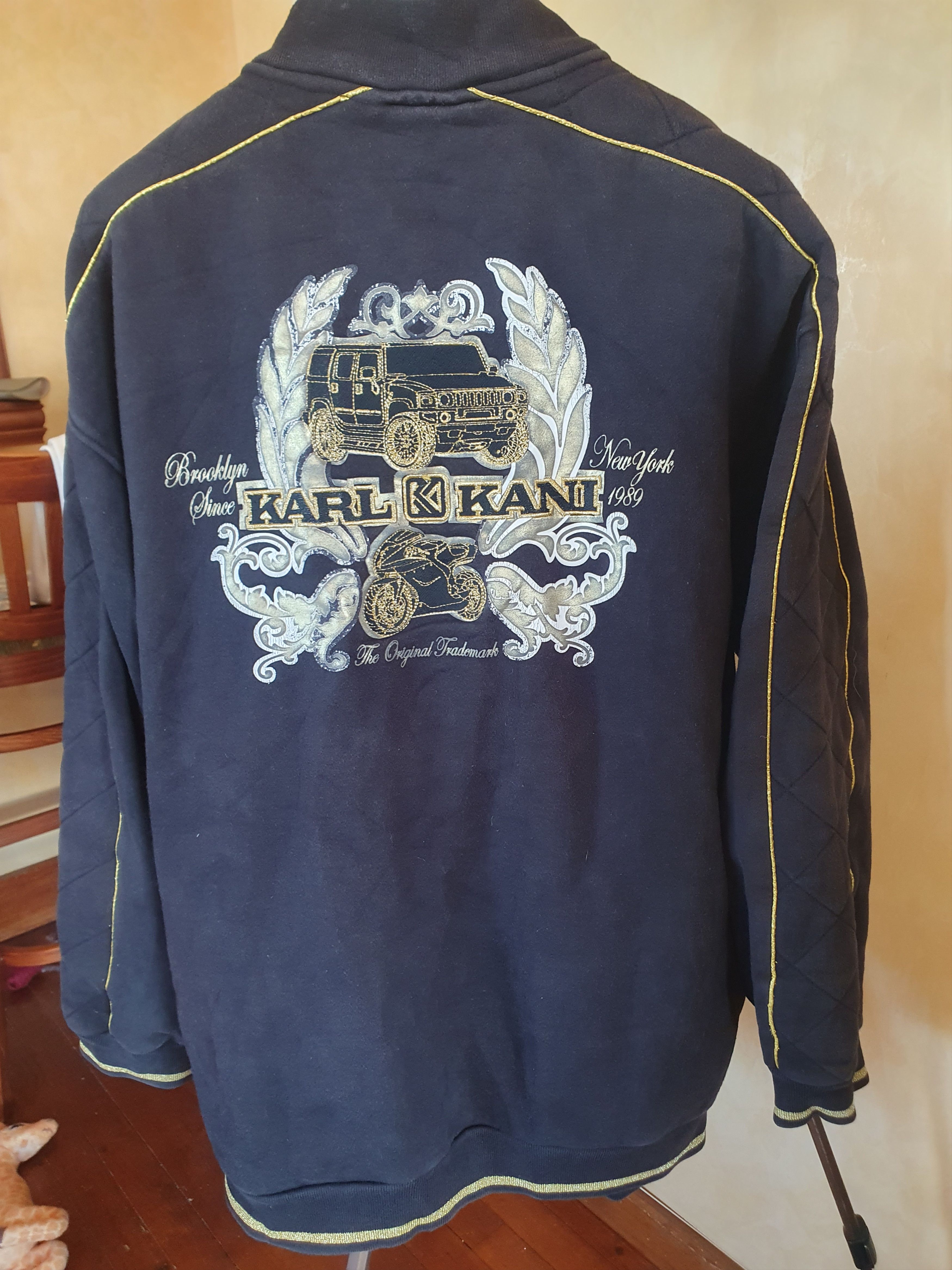 Karl Kani Karl Kani Zip Up Sweatshirt Vtg Y2K Hip-Hop Embroydery Size US XXL / EU 58 / 5 - 1 Thumbnail