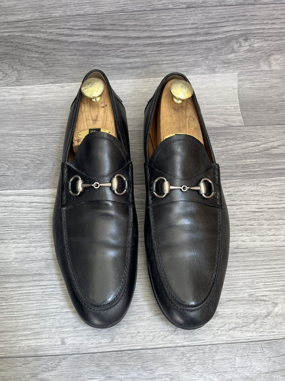 Gucci Gucci horsebit black leather loafers sz uk 9.5 Size US 10.5 / EU 43-44 - 2 Thumbnail