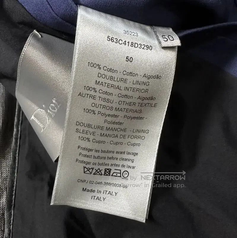 Dior Dior Men's Blue Cotton Long Sleeve Coat . Size US M / EU 48-50 / 2 - 6 Thumbnail