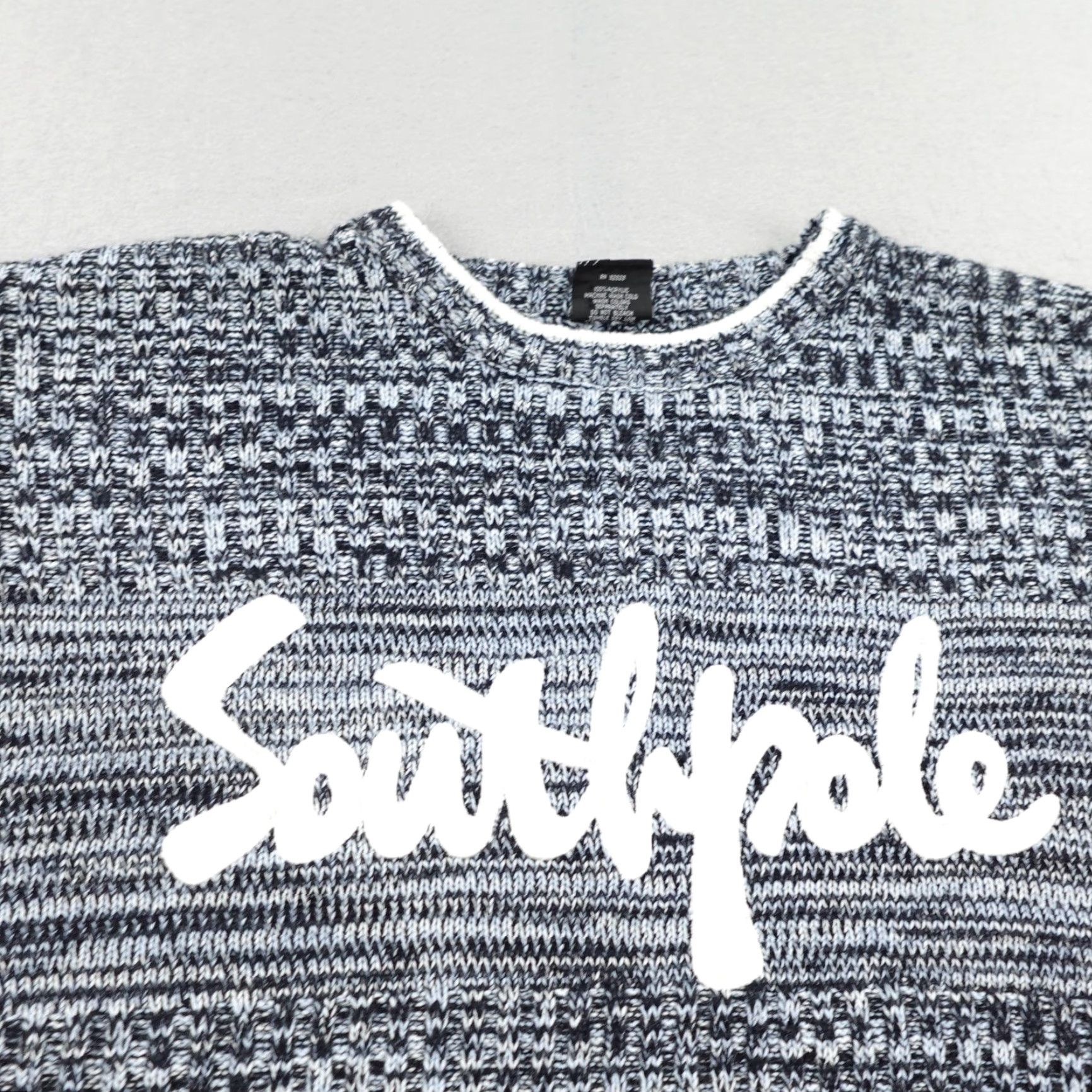 Southpole VINTAGE Southpole Sweater Mens 2XL Crew Neck Pullover Blue White Graphic Print Knit Acrylic Regular Size Mens Size US XXL / EU 58 / 5 - 2 Thumbnail