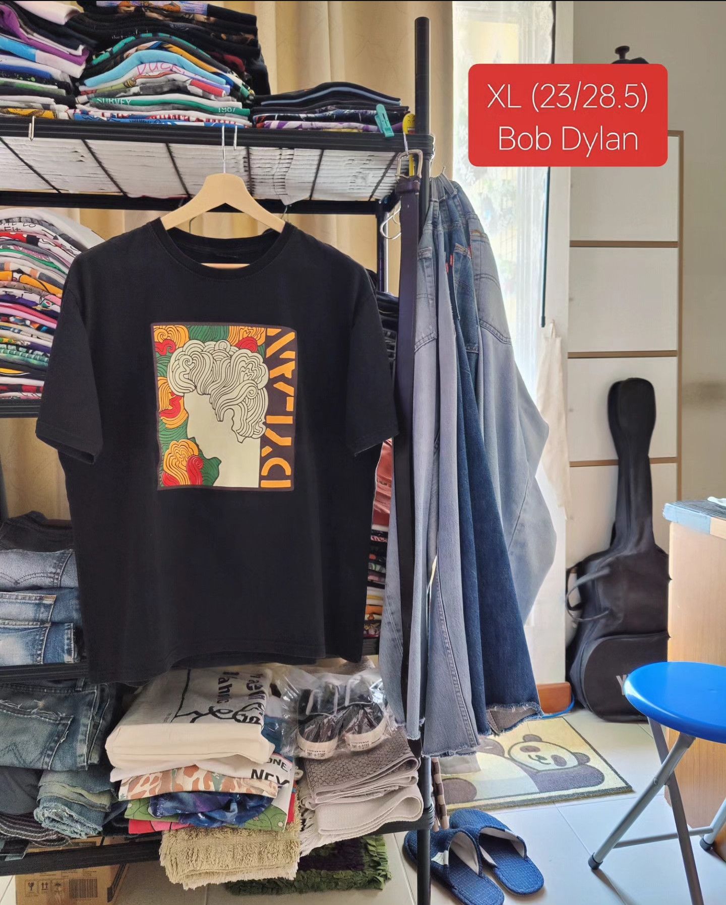 Band Tees × Vintage vintage Bob Dylan Psychedelic Design Art by Milton Glaser Size US XL / EU 56 / 4 - 6 Thumbnail