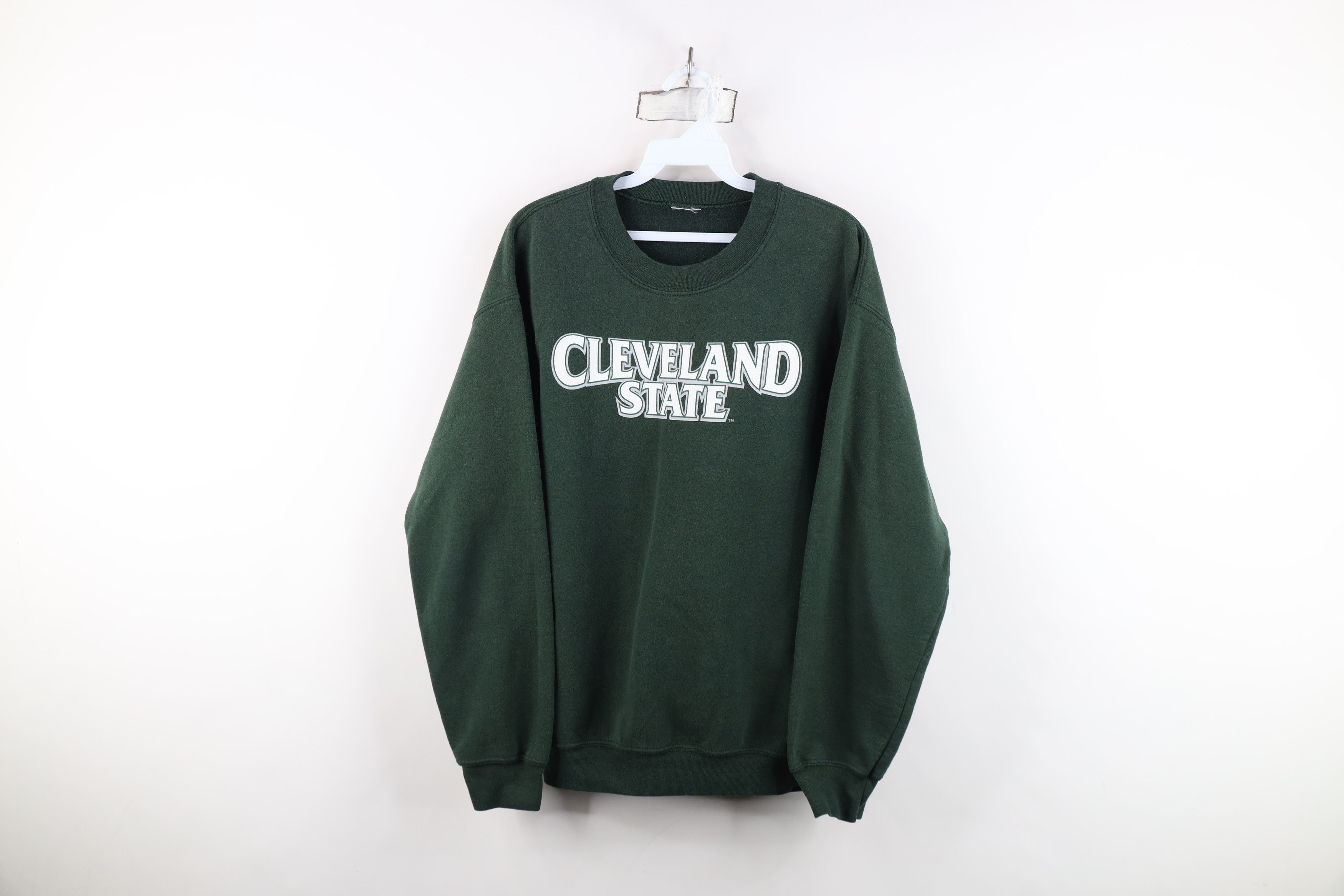 Vintage Vintage 90s Cleveland State University Crewneck Sweatshirt Size L / US 10 / IT 46 - 1 Thumbnail