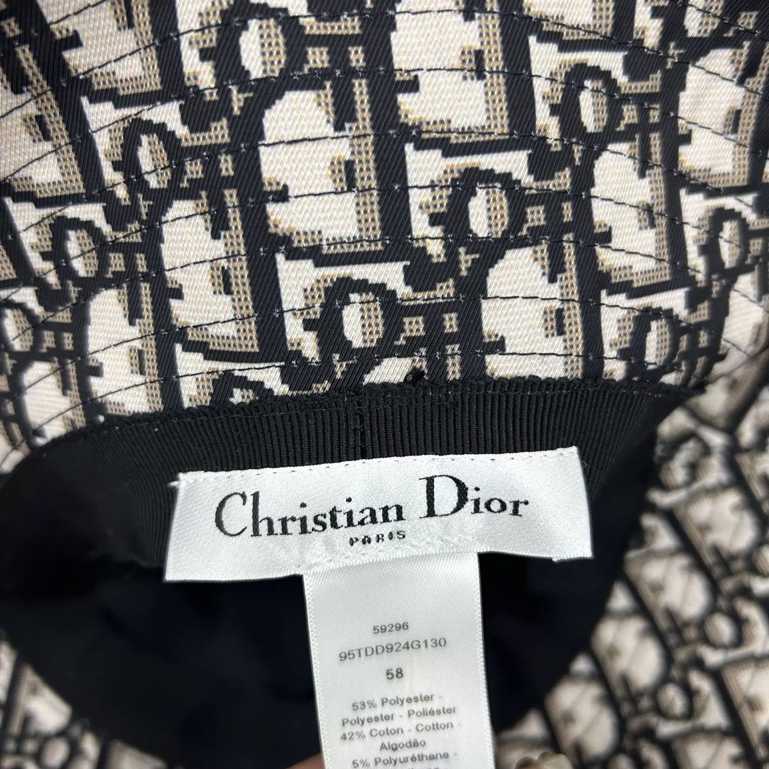Dior Dior Lace Trim Fisherman Hat 58cm Size ONE SIZE - 4 Thumbnail