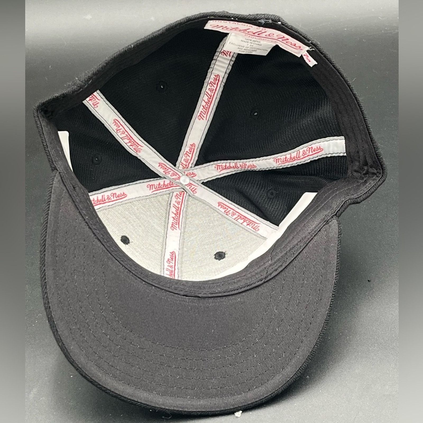 Mitchell & Ness Black on Black Embroidered Mitchell & Ness Hat 7 3/4 Size ONE SIZE - 3 Thumbnail