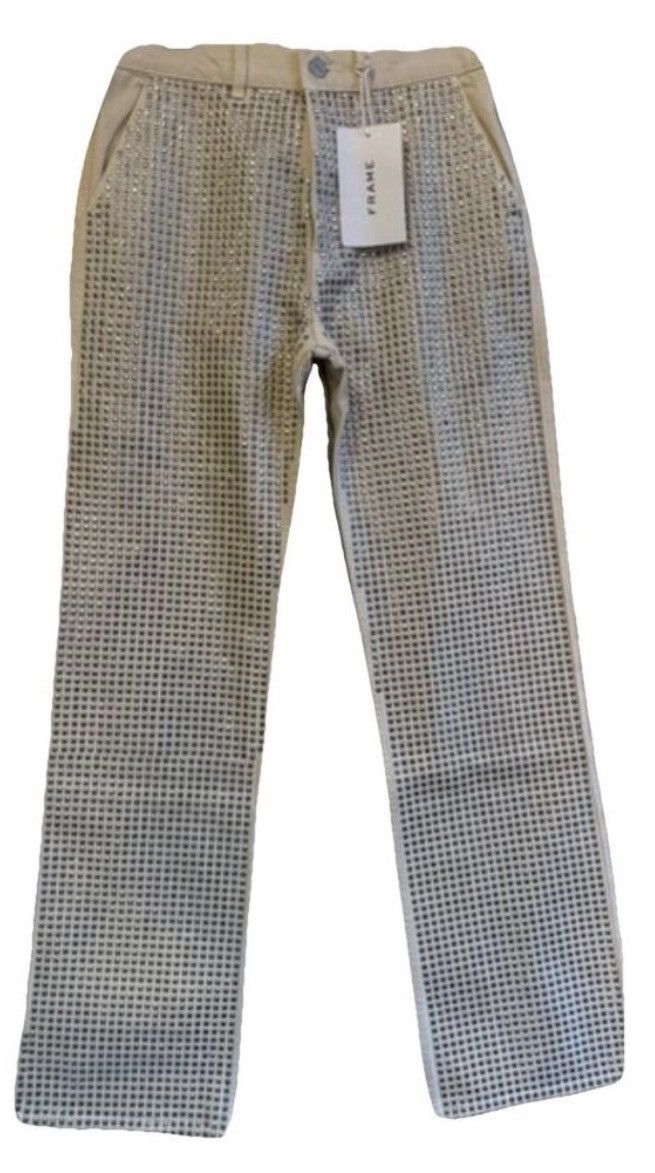 FRAME Atelier if Denim Le Jane Hi Rise Studded Jeans