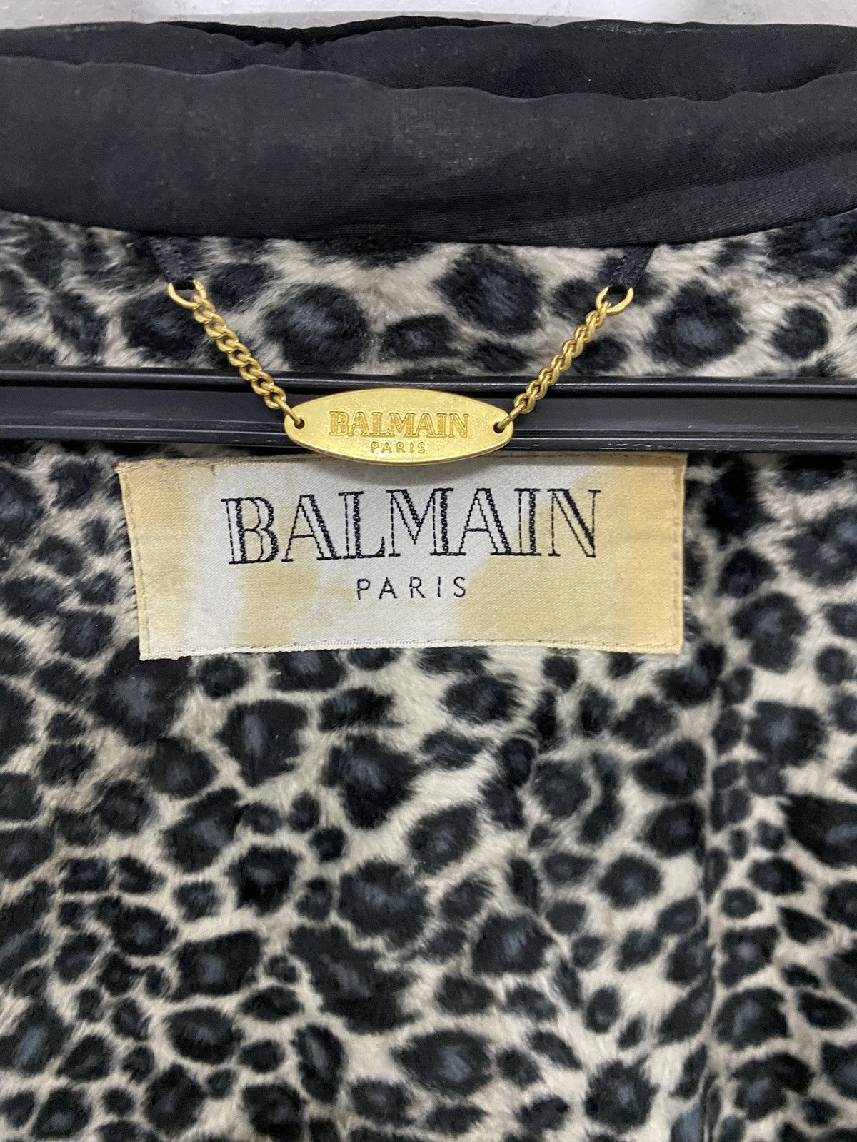 Balmain × Vintage BALMAIN PARIS LONG JACKET SILK SHEPARD INSIDE Size L / US 10 / IT 46 - 5 Thumbnail