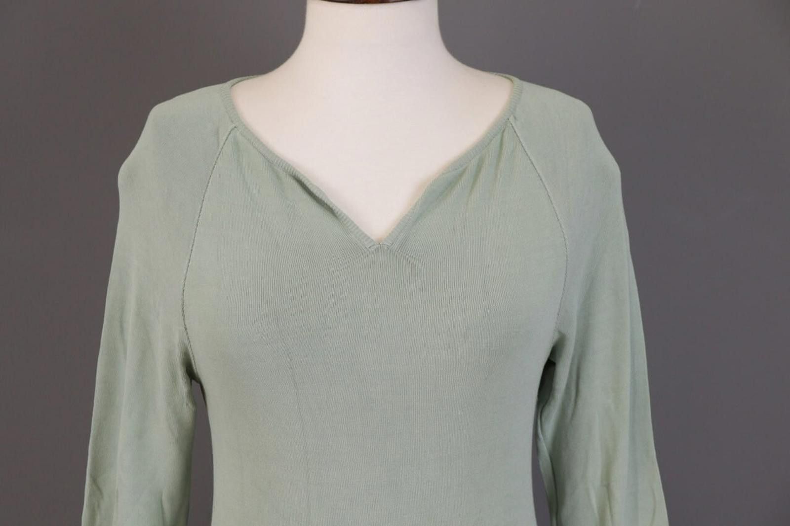 Designer Transit Par Such 101 Green Summer Top Blouse Size 1 Size M / US 6-8 / IT 42-44 - 2 Thumbnail