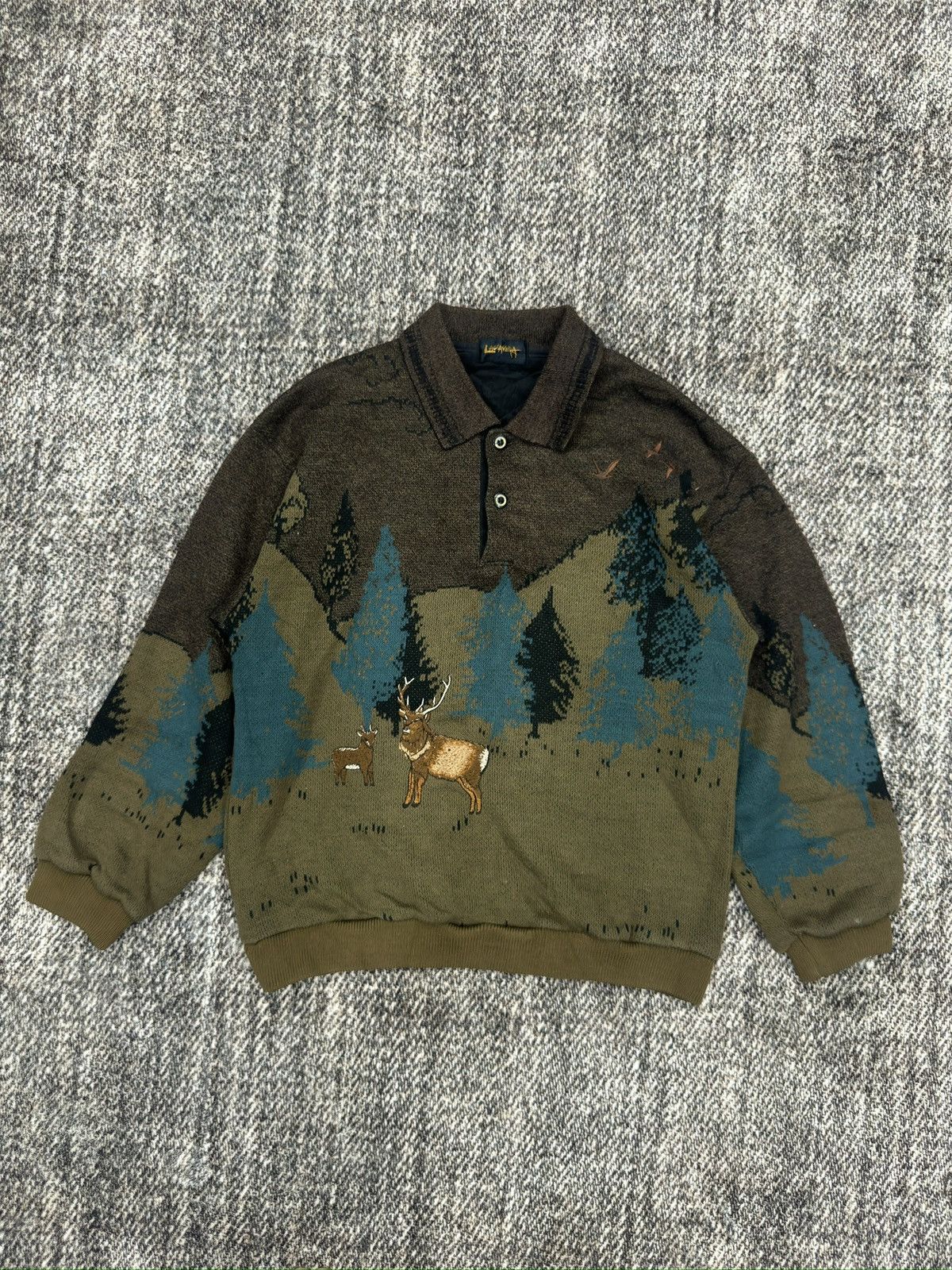 Aran Isles Knitwear × Japanese Brand × Vintage Pop Arts Aran Isles Knitwear Sweatshirt Japanese Sweater Size US M / EU 48-50 / 2 - 1 Thumbnail