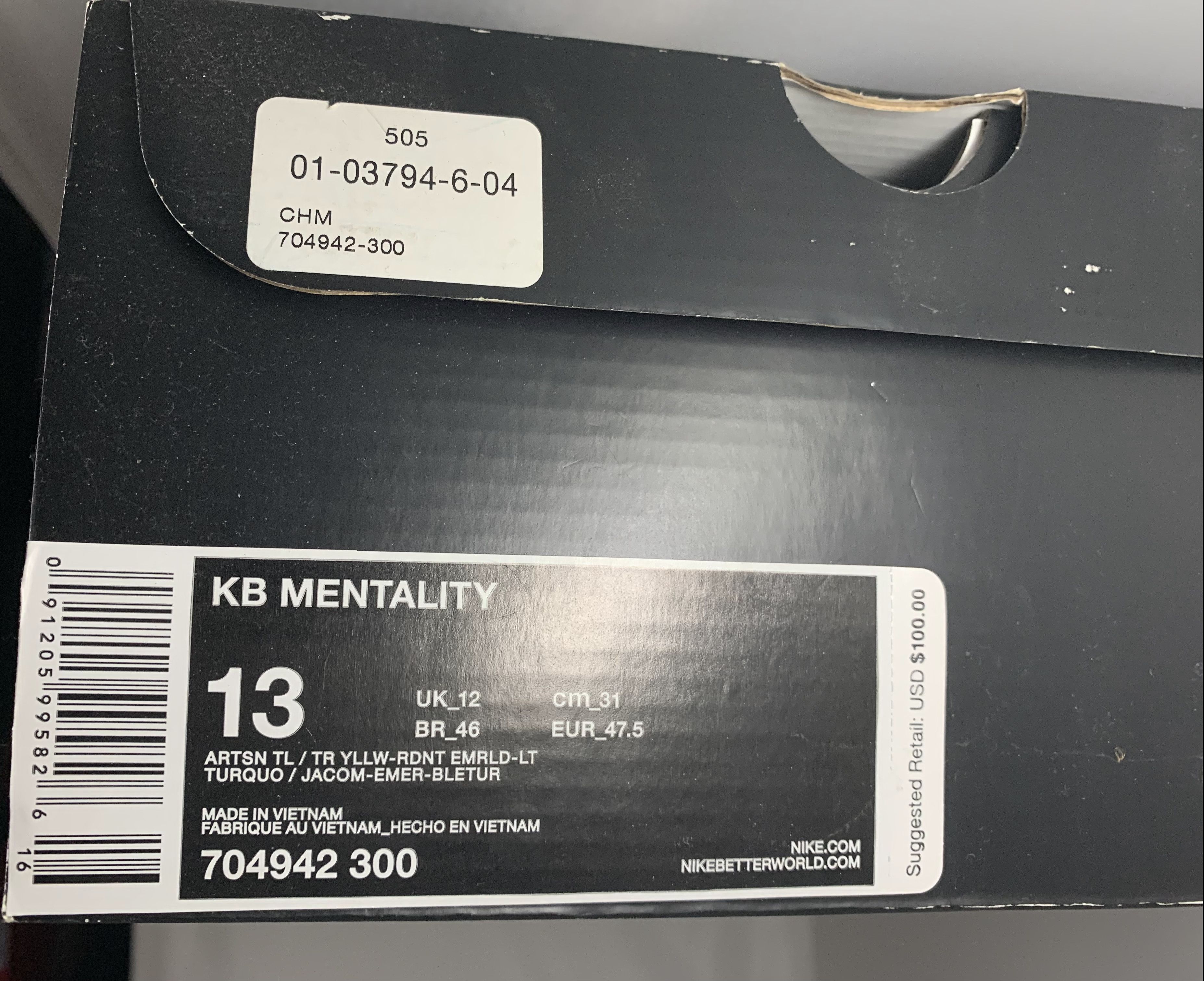Nike Nike KB Mentality “Easter” Mens Size 13 Kobe 704942-300 Size US 13 / EU 46 - 7 Thumbnail