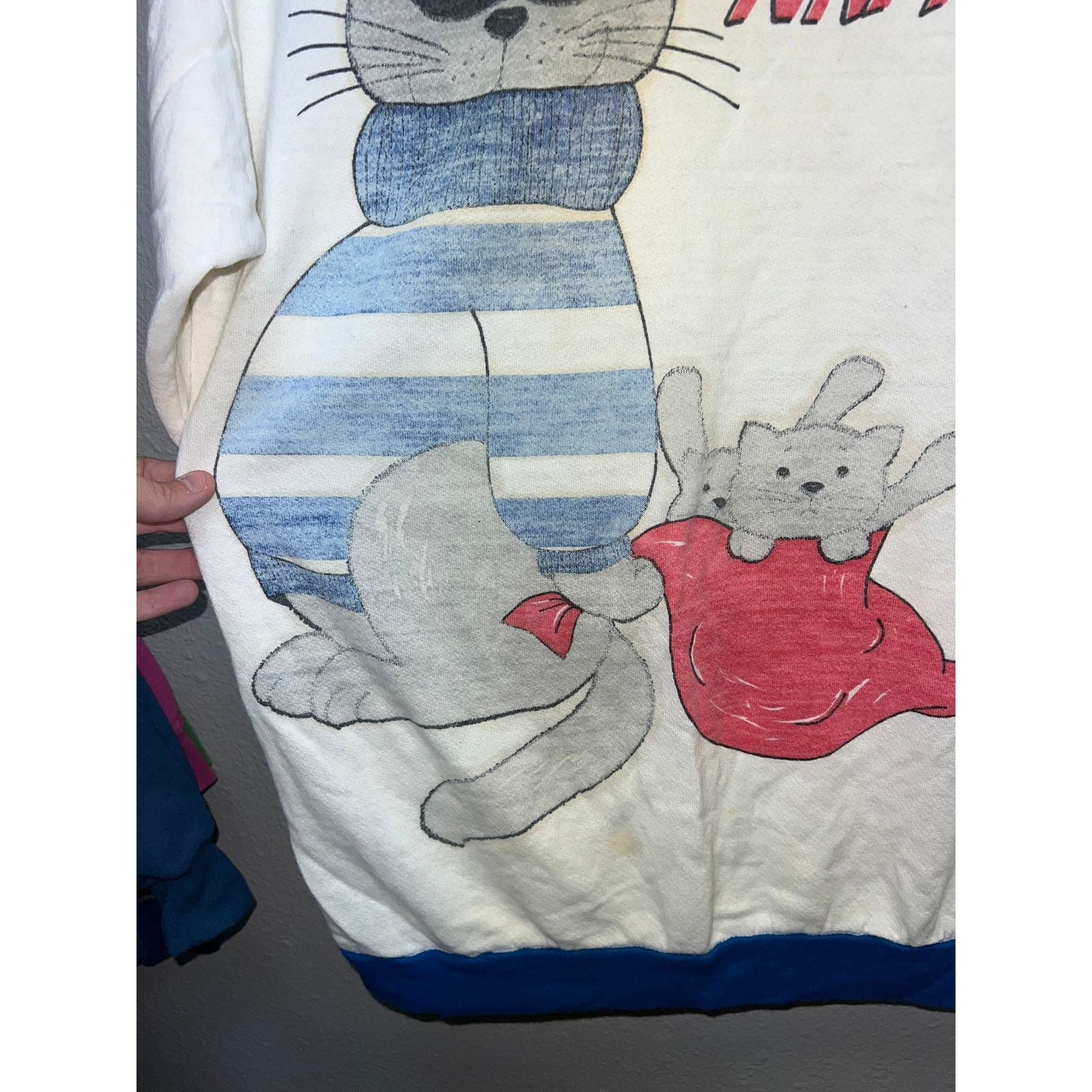 Vintage Vintage Cat Sleeper Shirt Napping Nap Graphic Top Tee 80s 13 Size XL / US 12-14 / IT 48-50 - 5 Thumbnail