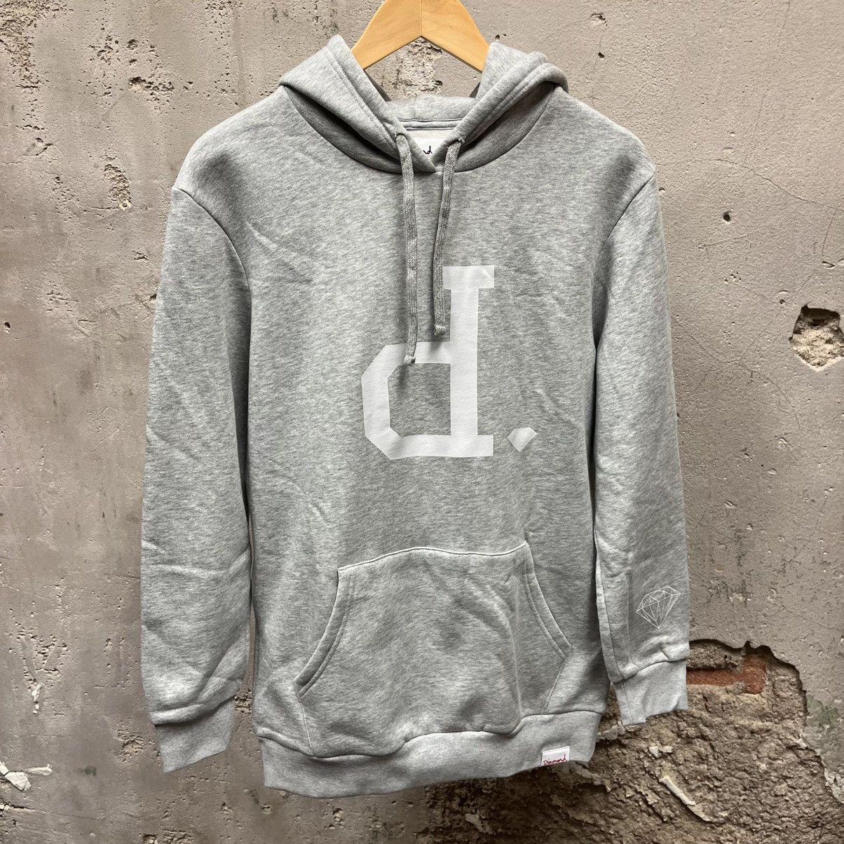 Diamond Supply Co. Diamond Skateboards Gray White Logo Pullover Fleece Hoodie Size US L / EU 52-54 / 3 - 1 Thumbnail