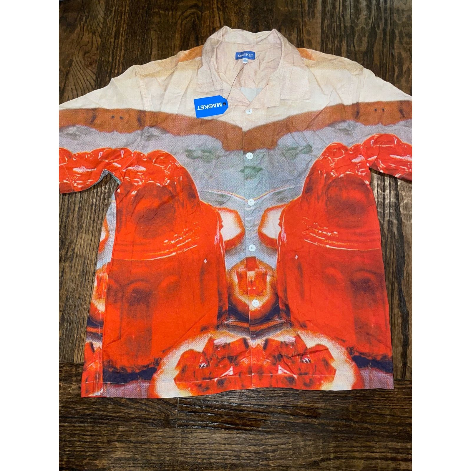 Market Chinatown Market Entertaining SS Button Up Men’s Msrp $100 Size US L / EU 52-54 / 3 - 3 Thumbnail