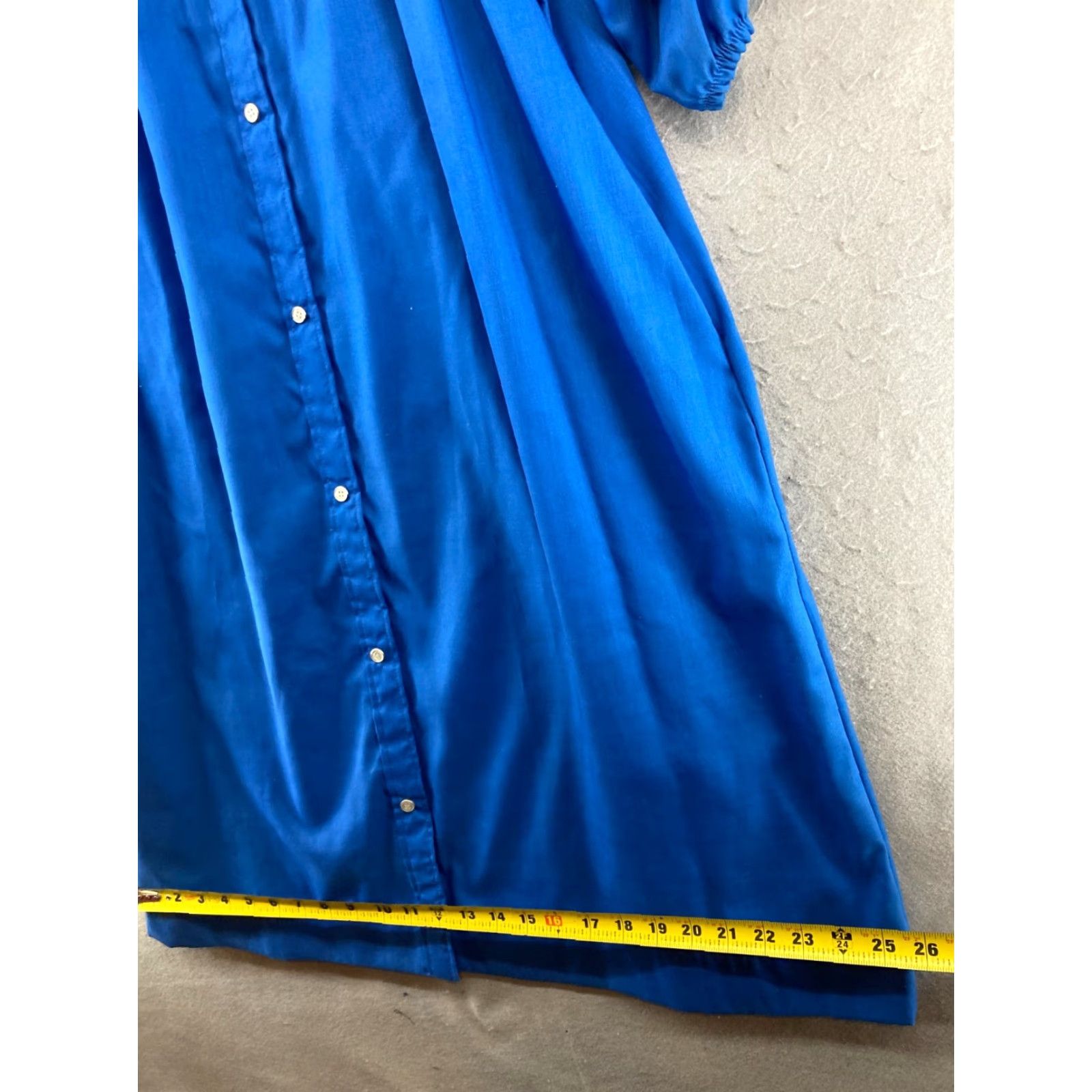 Nautica VINTAGE Models Coat Dress Shirt Womens 10 Navy Blue Striped 60s 70s Sailor Collar A-Line 3/4 Sleeve Button Up Vintage Size L / US 10 / IT 46 - 6 Thumbnail