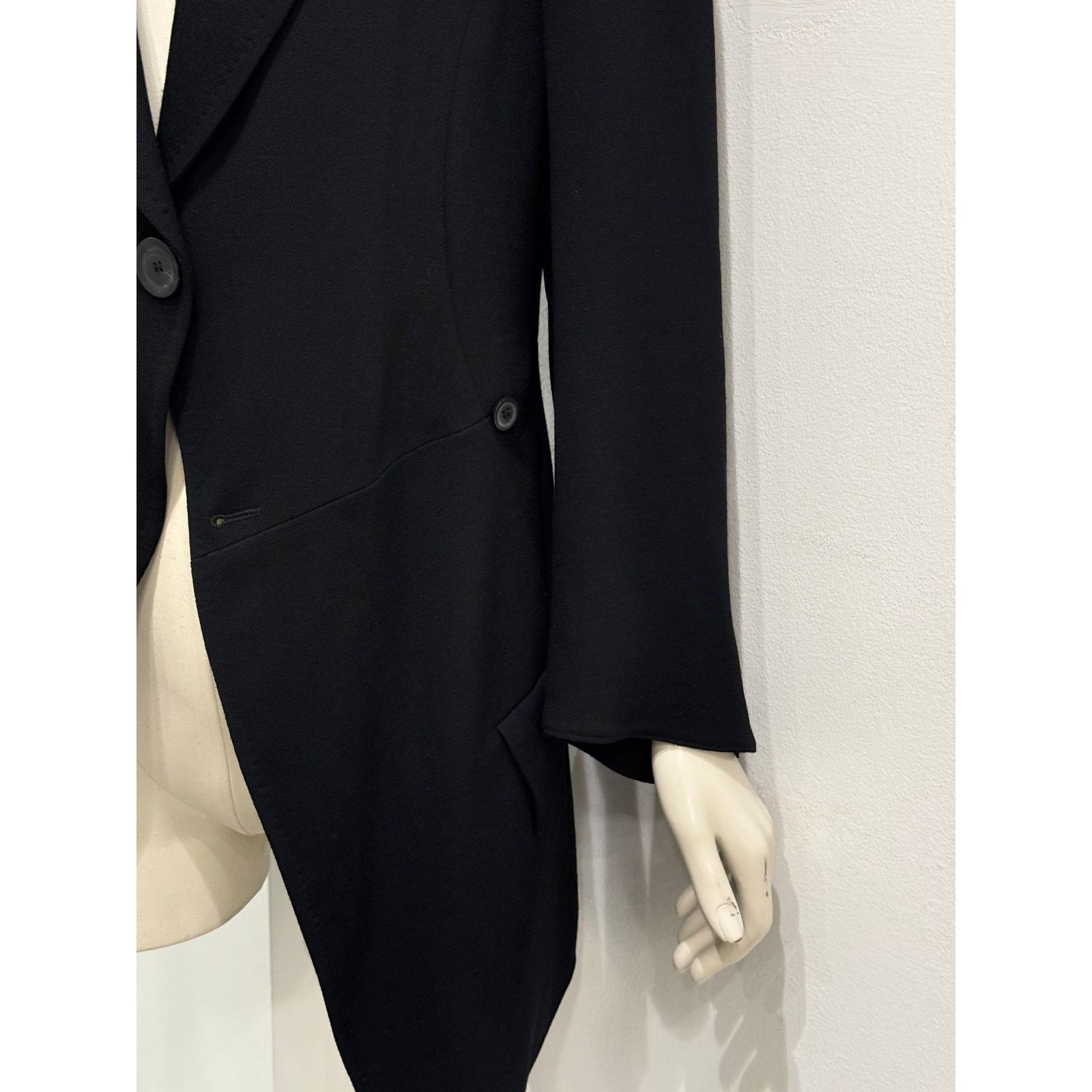 Ann Demeulemeester 2000s Ann Demeulemeester fishtail wool coat Size S / US 4 / IT 40 - 8 Thumbnail