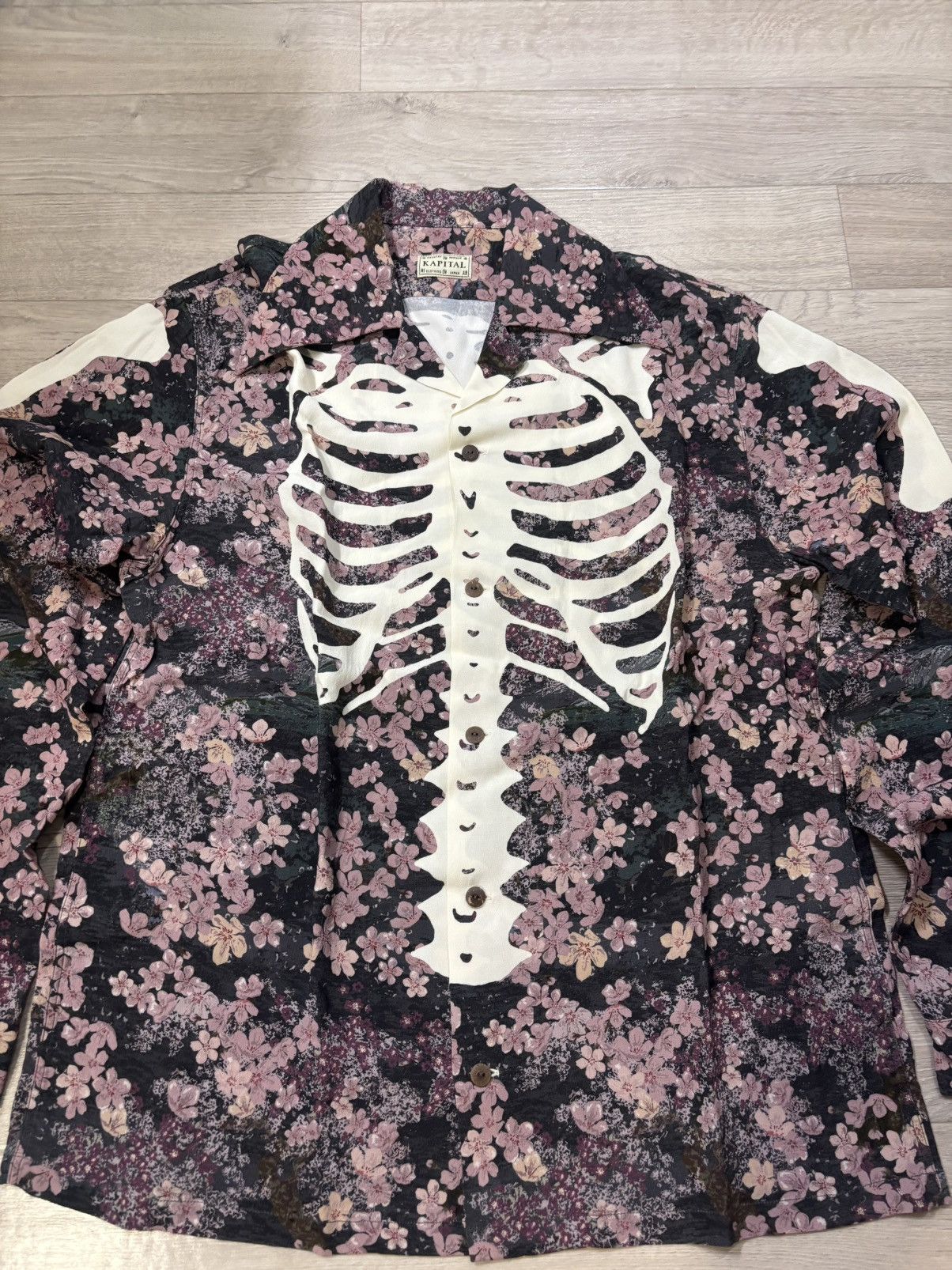 Kapital Kapital Rayon Sakura Bone Langle Collar Shirt Cherry Aloha Size US L / EU 52-54 / 3 - 2 Thumbnail