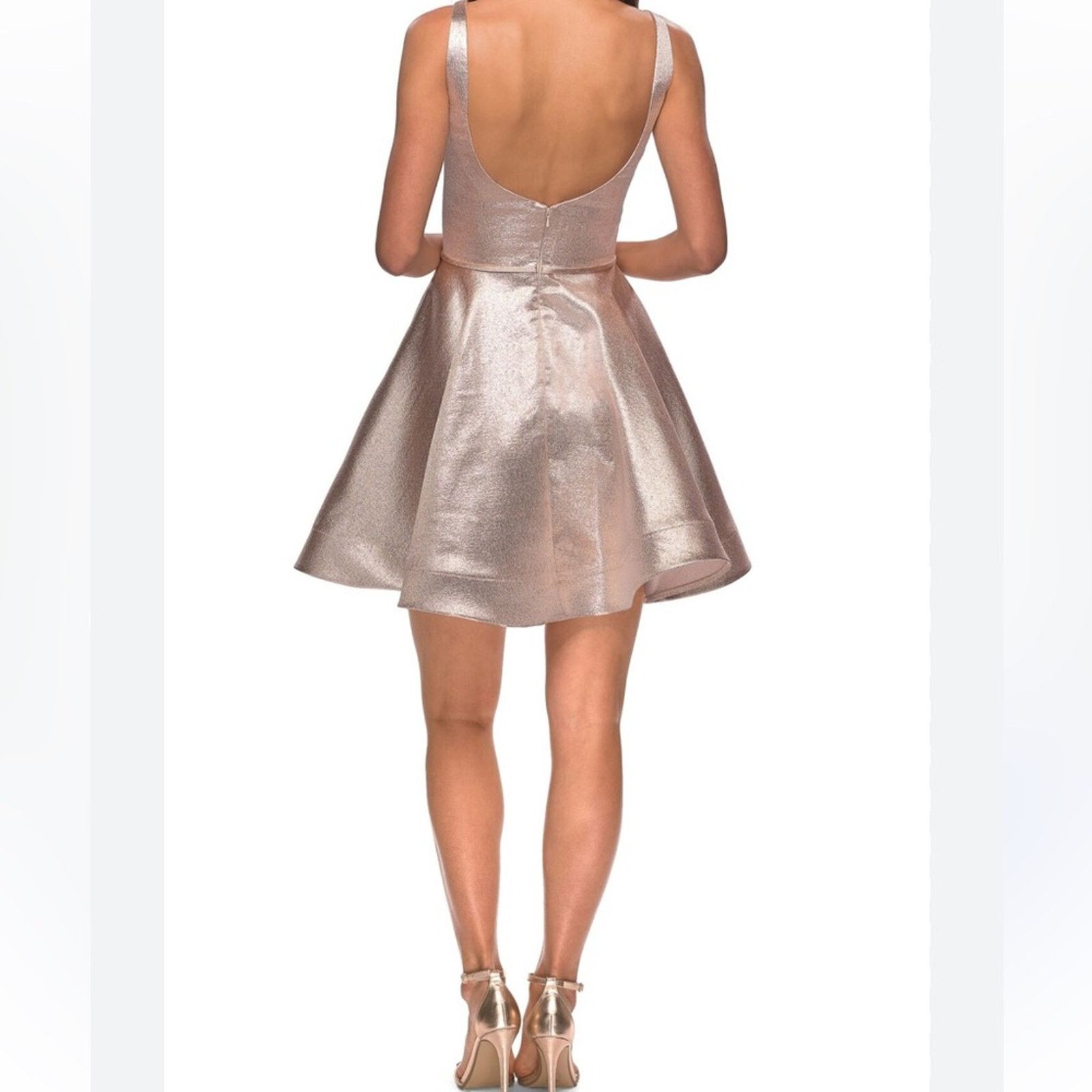 Other LA FEMME Metallic Fit & Flare Homecoming Cocktail Dress Size L / US 10 / IT 46 - 2 Thumbnail