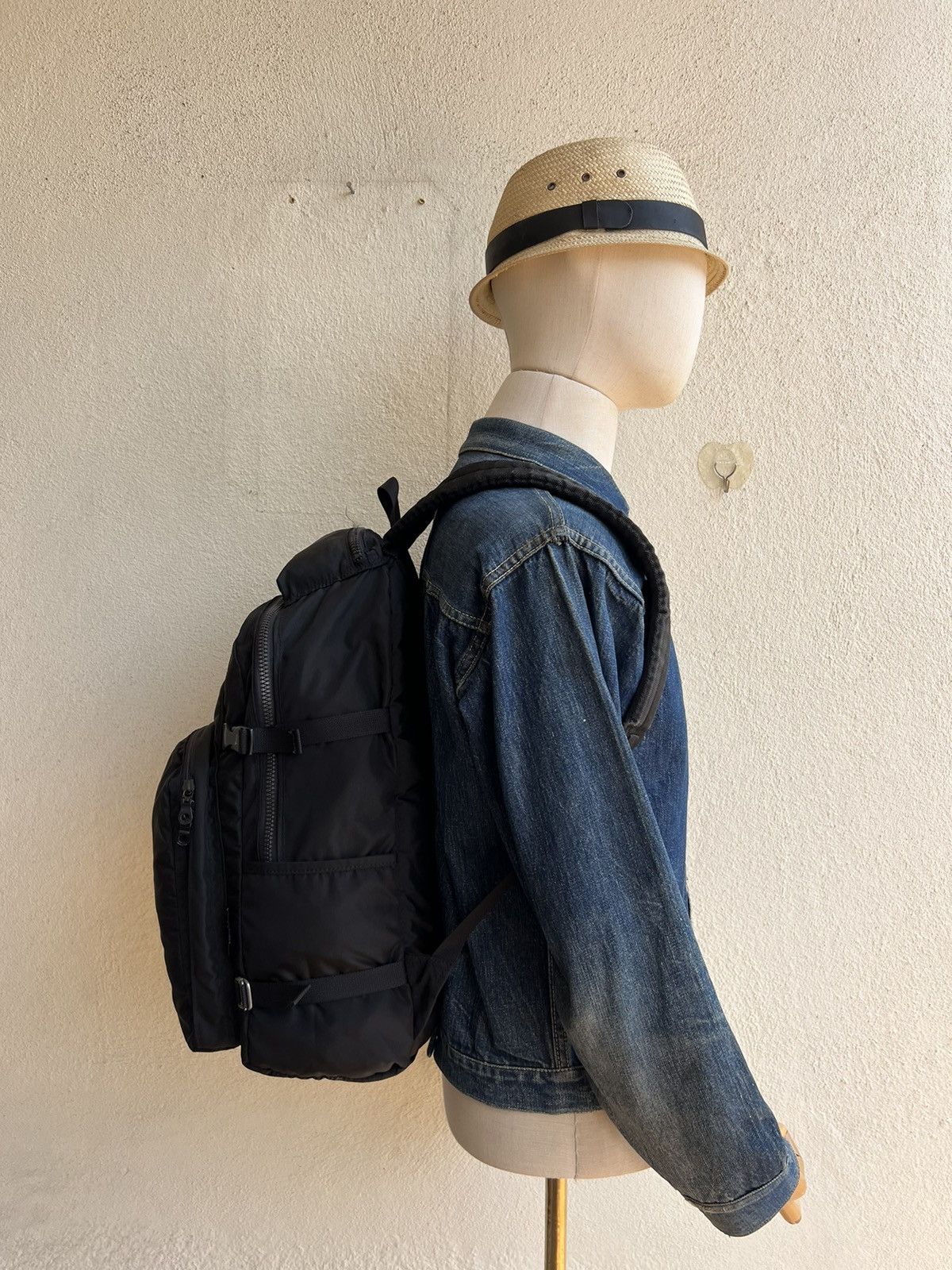 Yohji Yamamoto Vintage Yohji Yamamoto Y’saccs Black Ballistic Backpack Size ONE SIZE - 5 Thumbnail