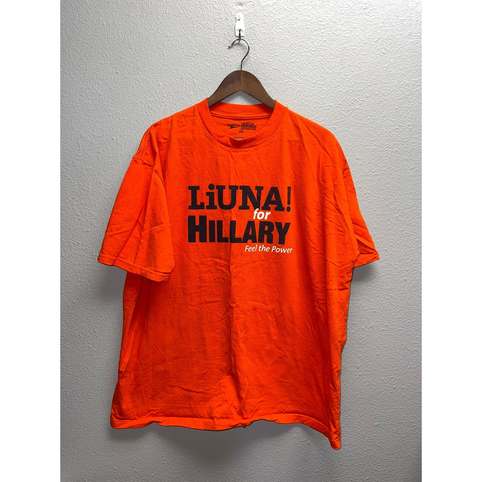Vintage Union Line UFCW Shirt Local 1646 Liuna For Hillary Clinton Size US XXL / EU 58 / 5 - 1 Thumbnail